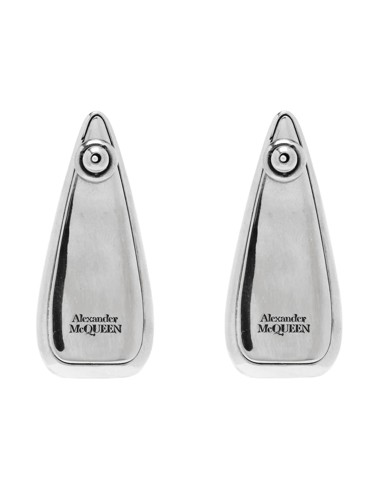 Shop Alexander Mcqueen Antiqued Silver Claw Earrings