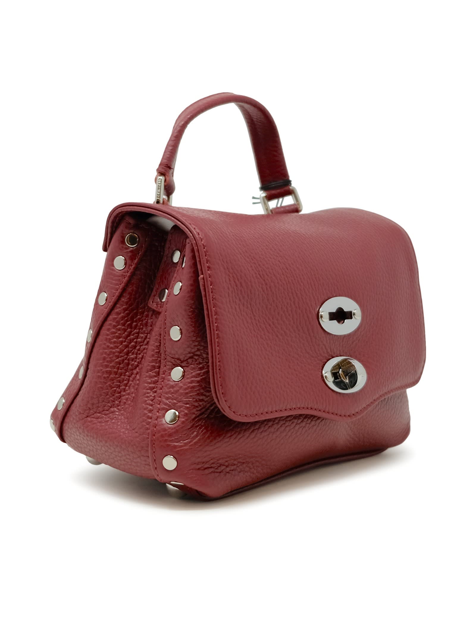 Zanellato 068010-0050000-z0940 Red Opera Postina Daily Giorno Baby Leather Handbag In Burgundy