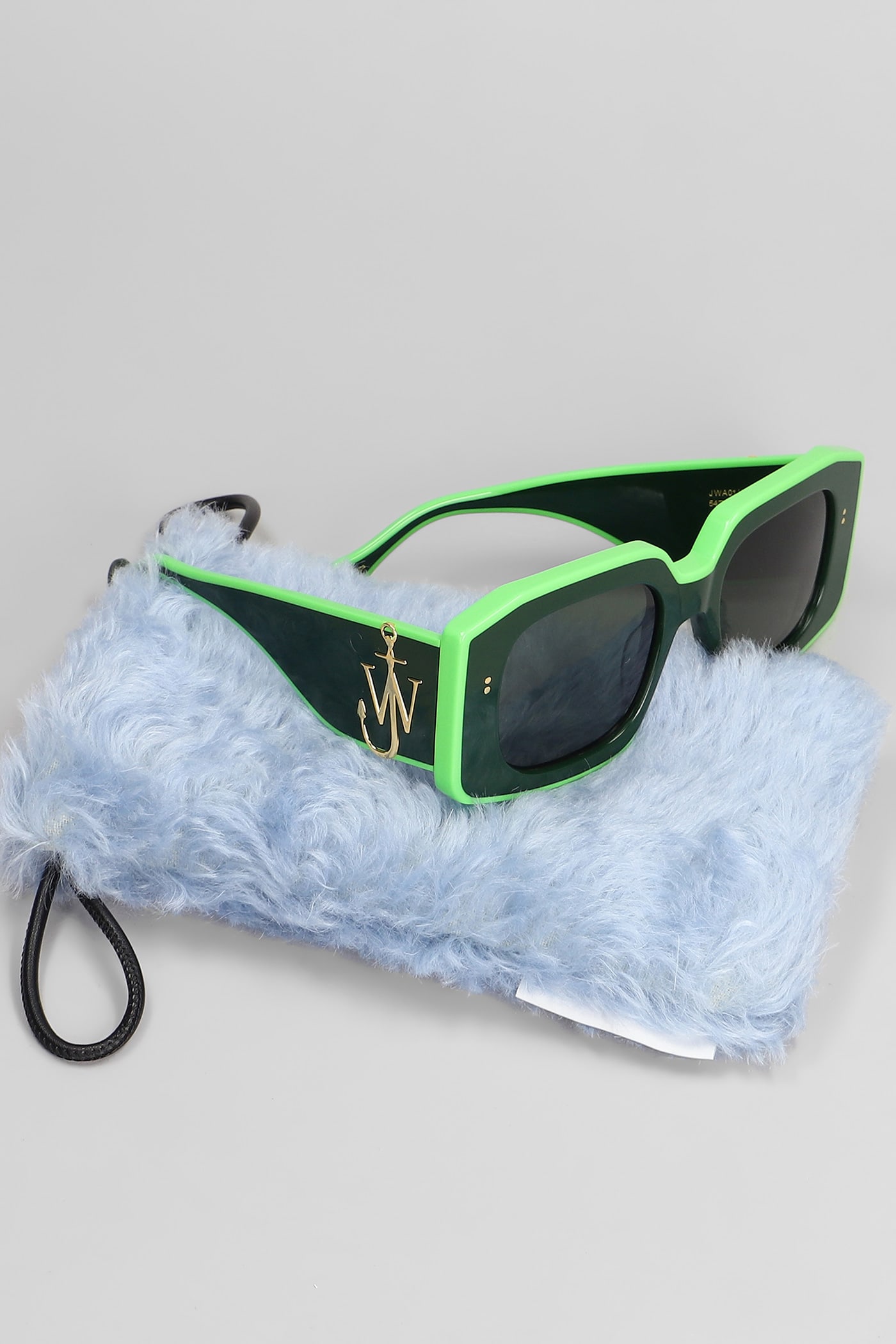 Jw Anderson Jwa01 Bumper Sunglasses In Green Acetate