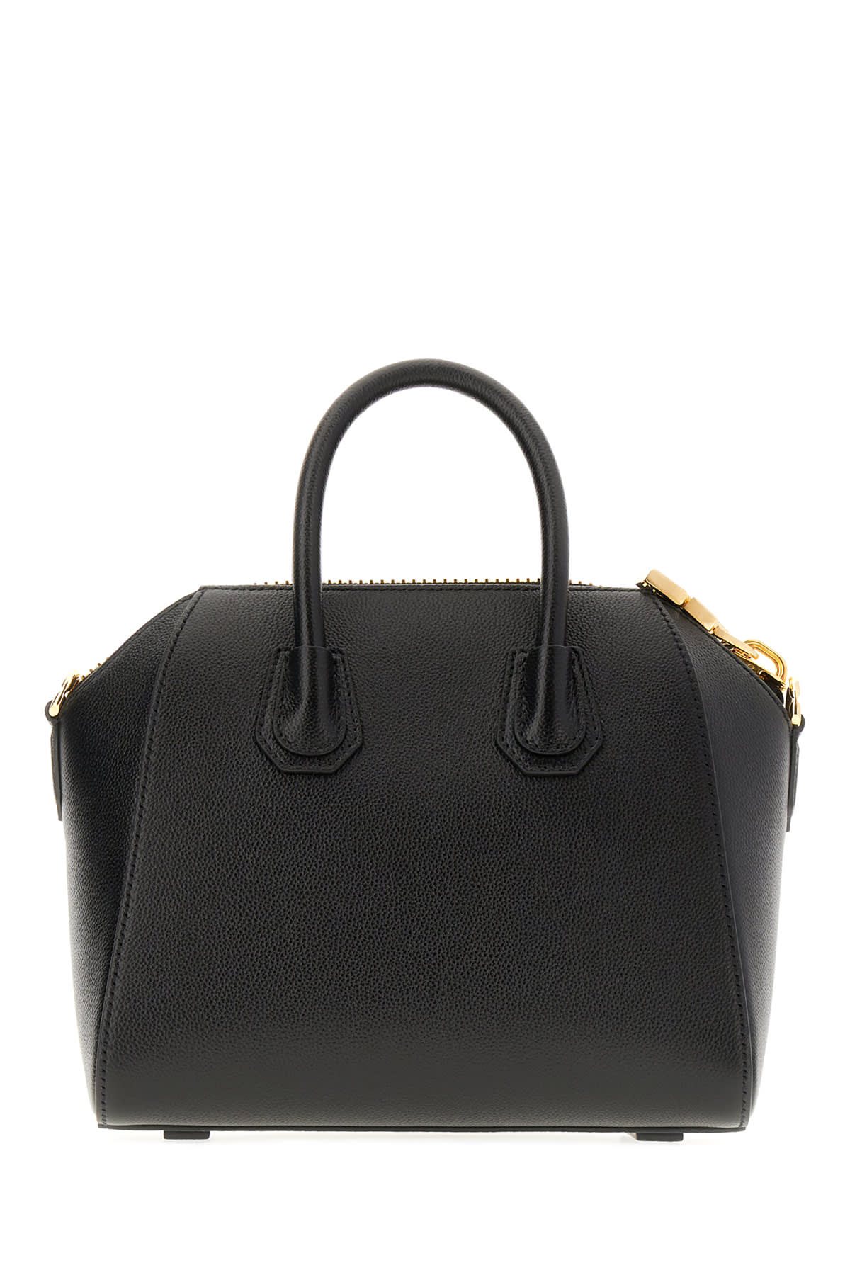 Shop Givenchy Black Leather Mini Antigona Handbag In 001