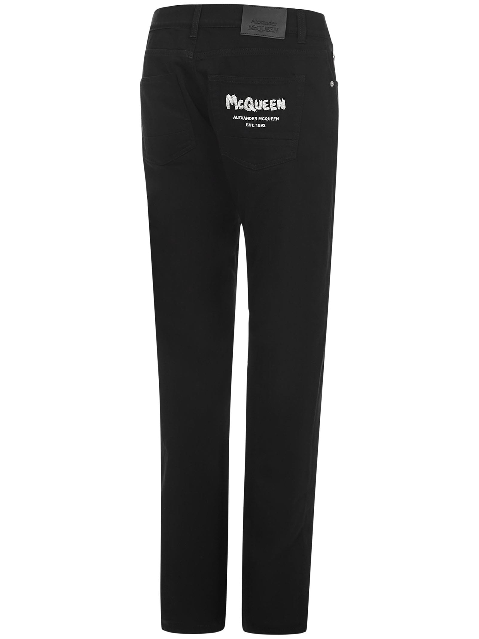 Alexander Mcqueen Trousers Denim Five Pockets In Black
