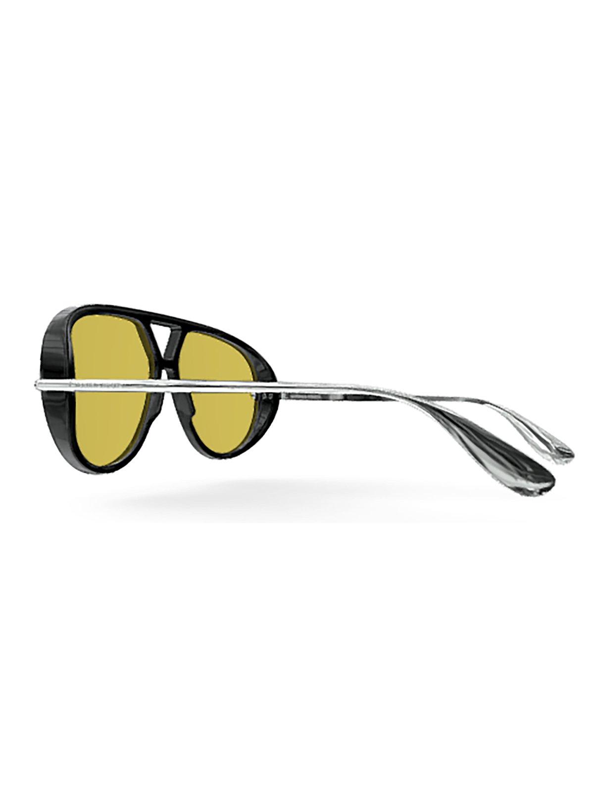 Bottega Veneta Aviator Frame Sunglasses In Yellow