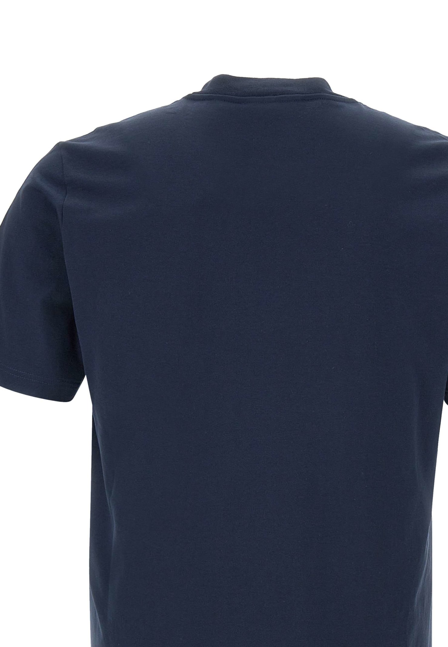Shop Marni Floral Logo Cotton T-shirt In Blue