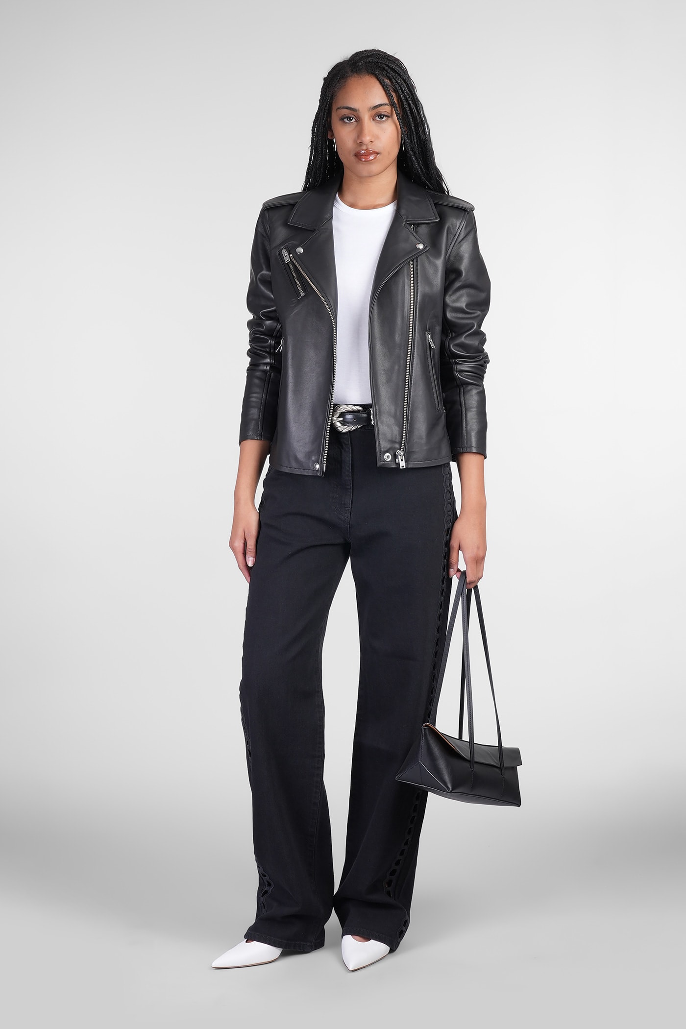 Iro Newhan Biker Biker Jacket In Black Leather