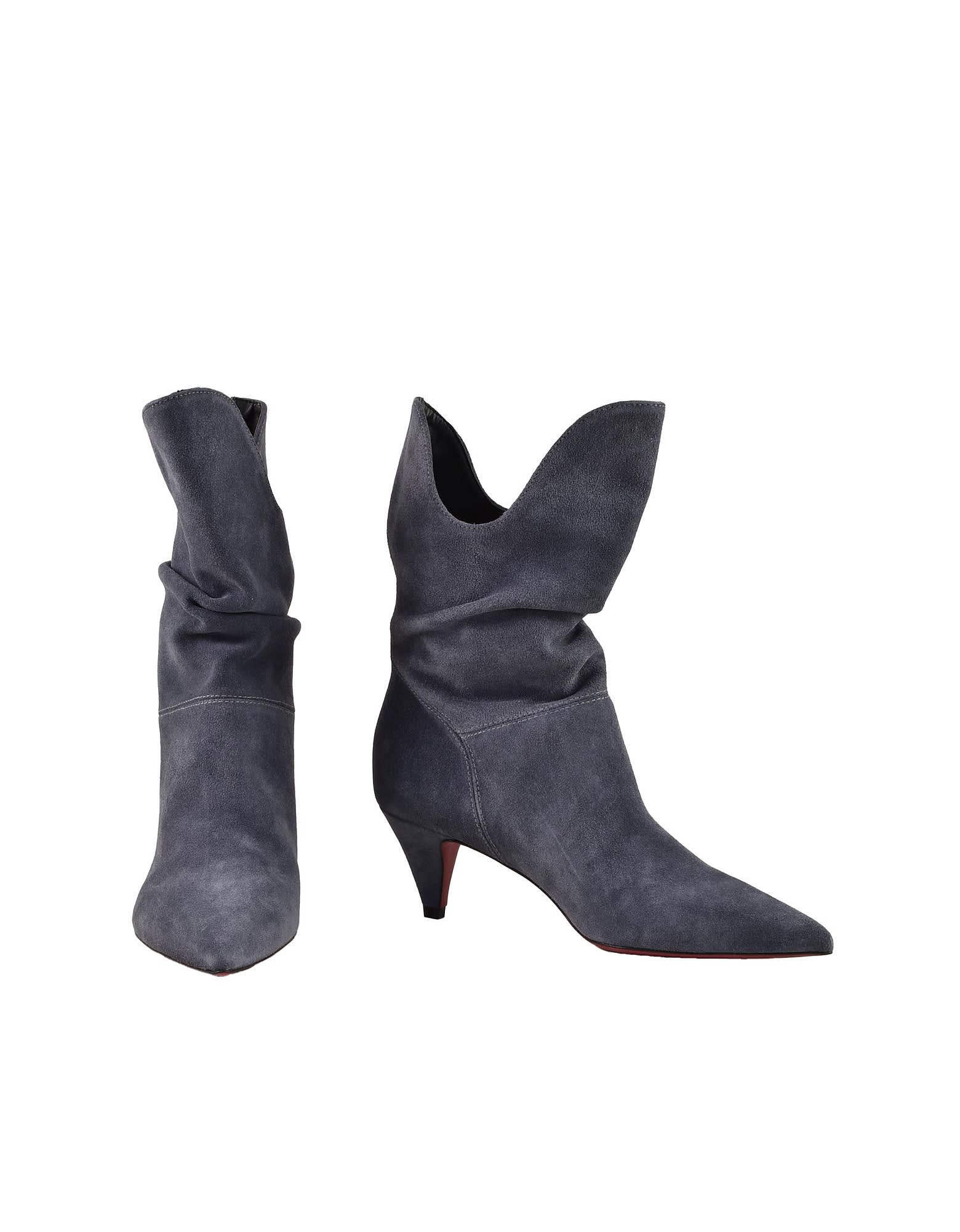 Manila Grace Shoes Women's Blue Booties In Blue