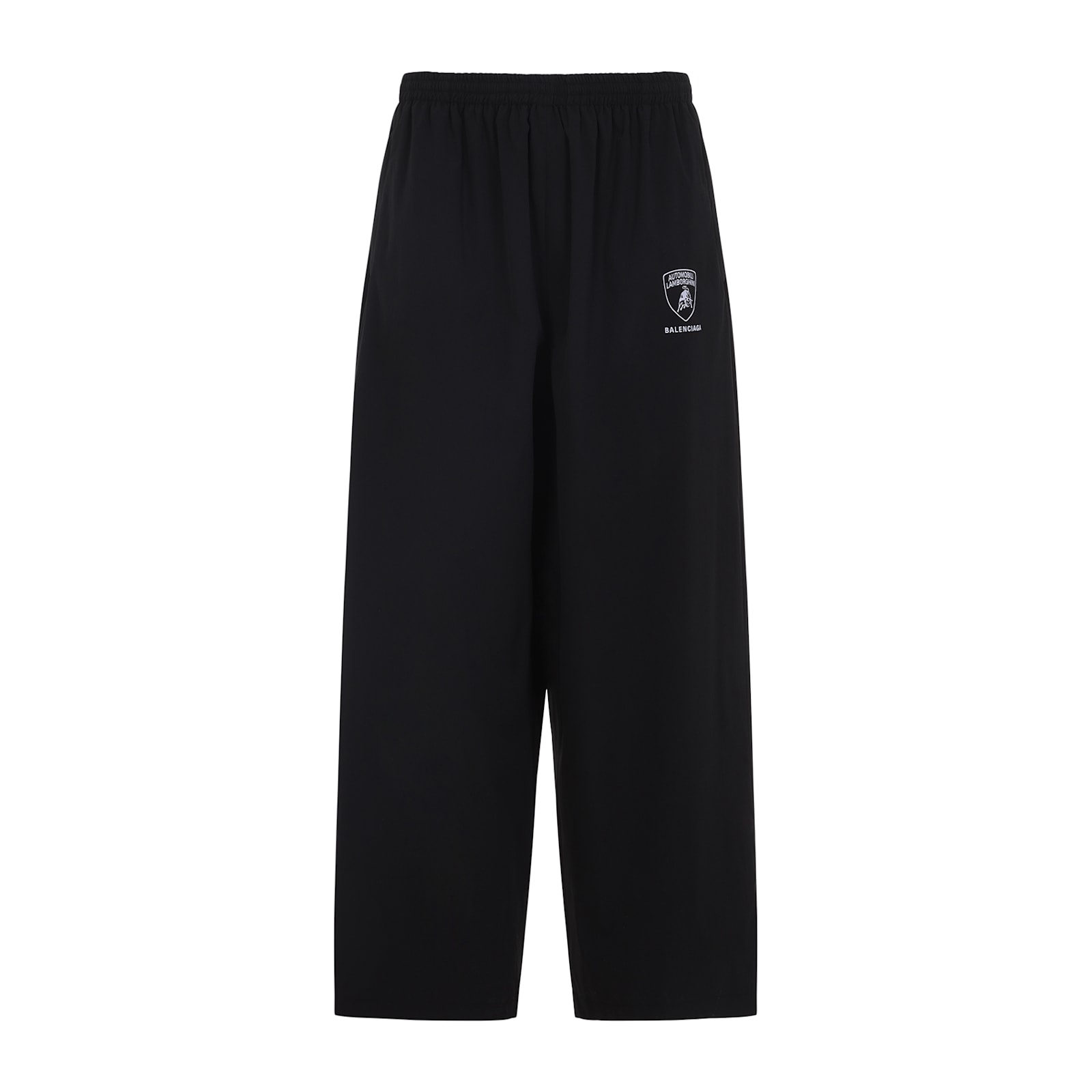Balenciaga Elastic Waistband Tracksuit Pants In Black