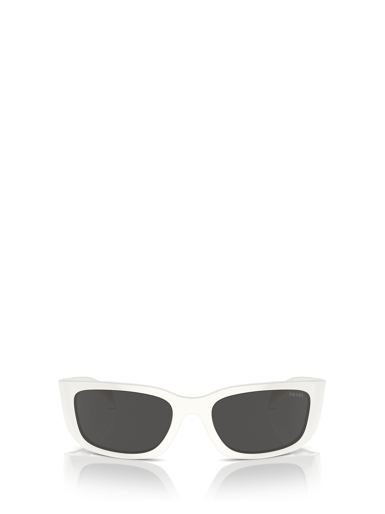 Shop Prada Pr A14s Talc Sunglasses