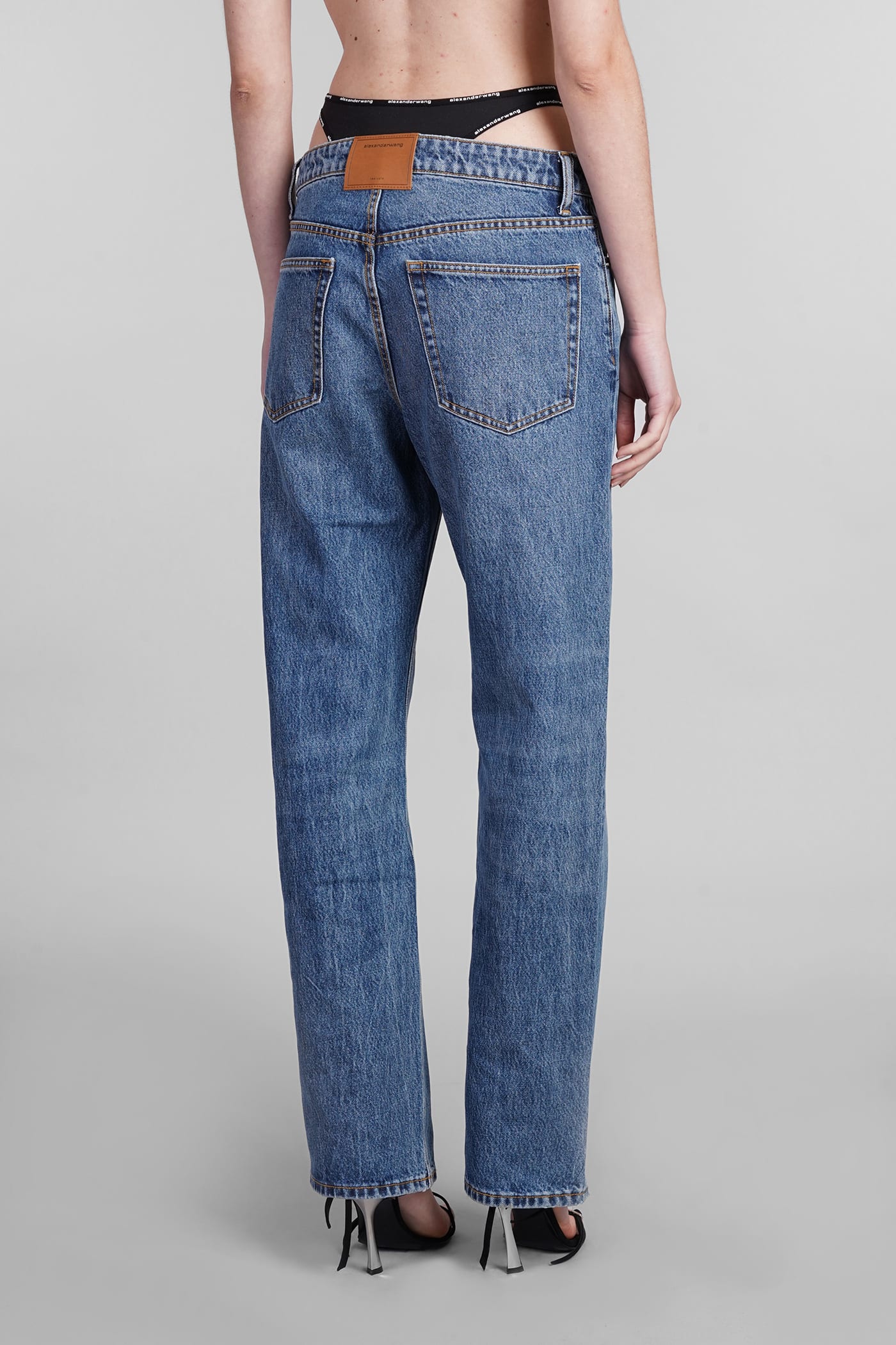 Shop Alexander Wang Jeans In Blue Cotton