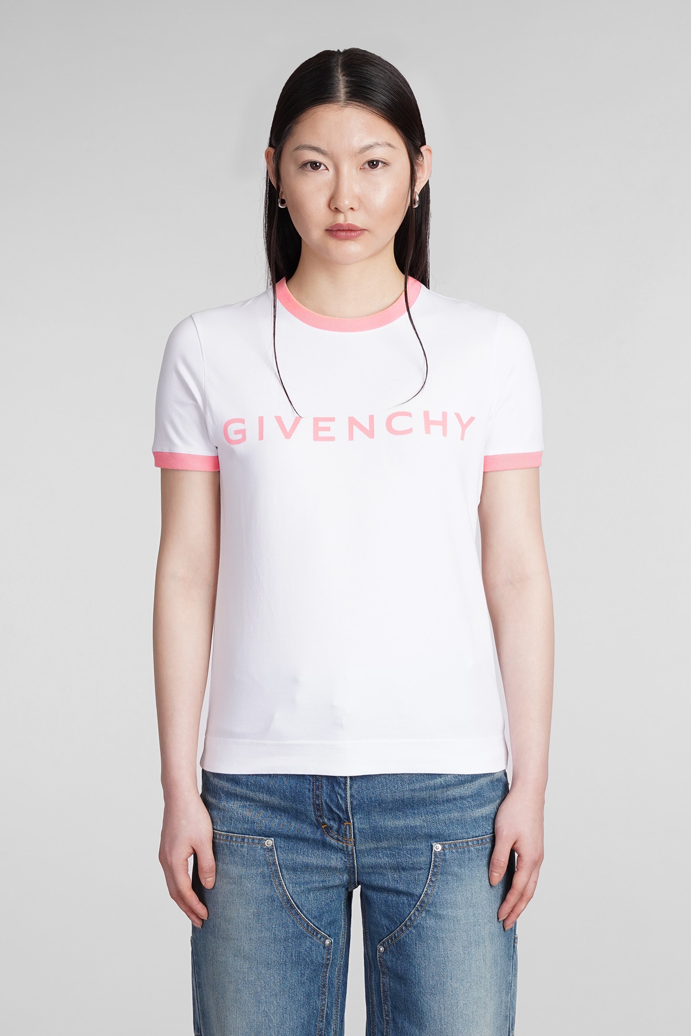 GIVENCHY T-SHIRT IN WHITE COTTON