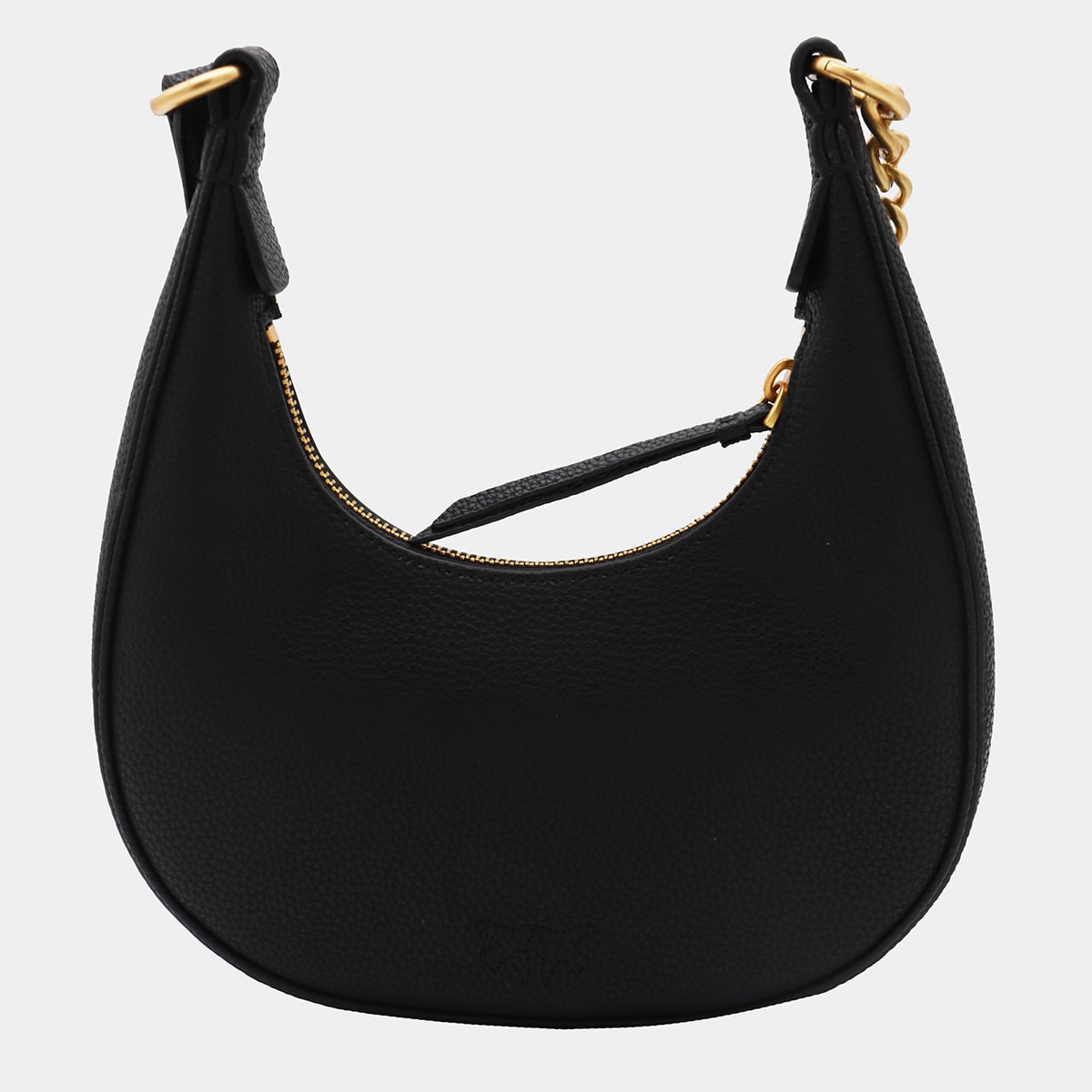 Shop Pinko Black Faux Leather Handle Bag