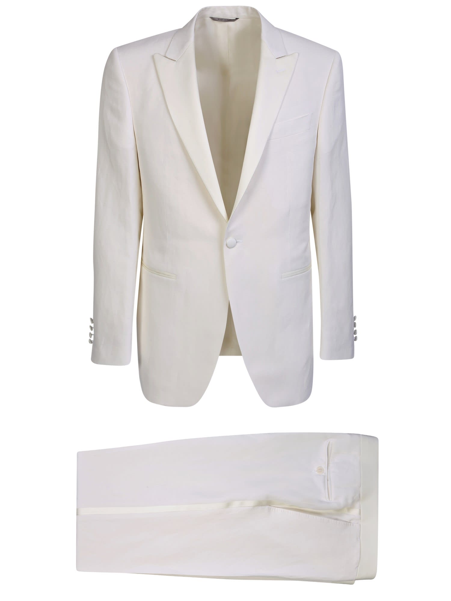 Canali White Single-breasted Dinner Suit