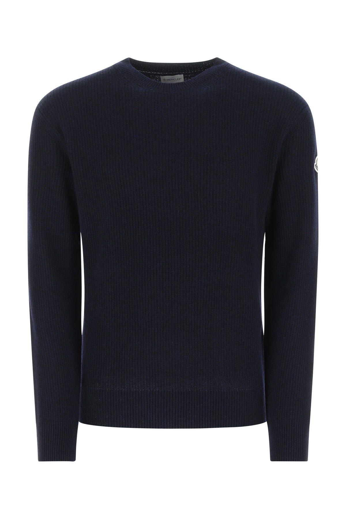 Moncler Blue Wool Blend Sweater