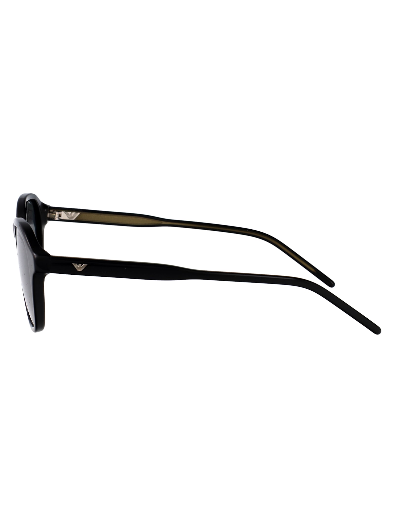 Emporio Armani Nero Lucido Acetate Sunglasses In Black