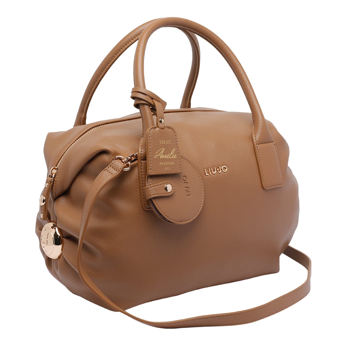 Liu •jo Logo-lettering Tote Bag In Brown