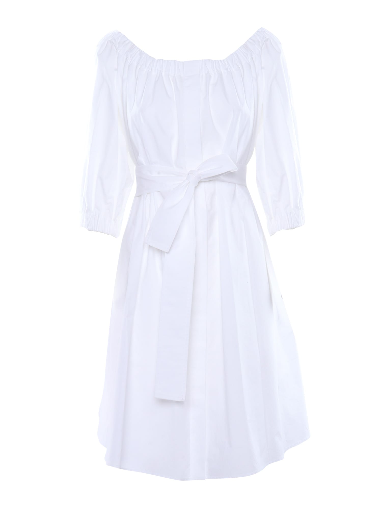 Parosh White Cotton Dress