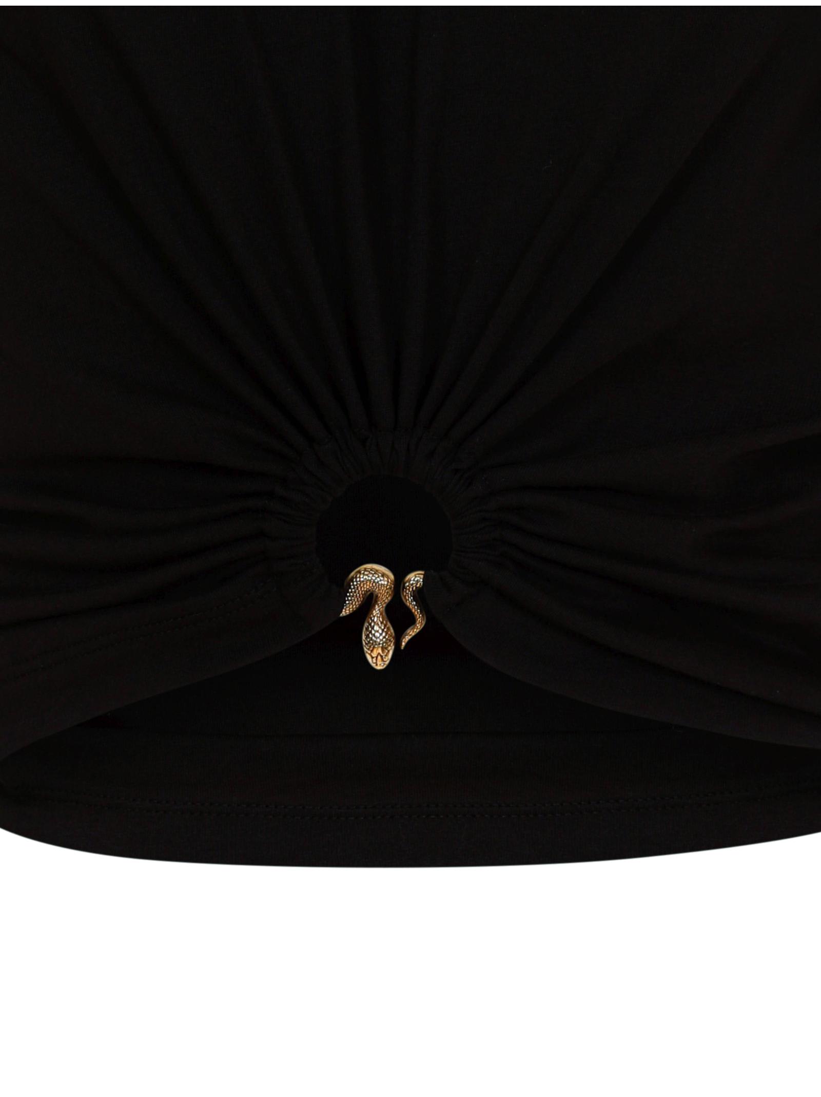 Just Cavalli Ring-detail T-shirt In Black
