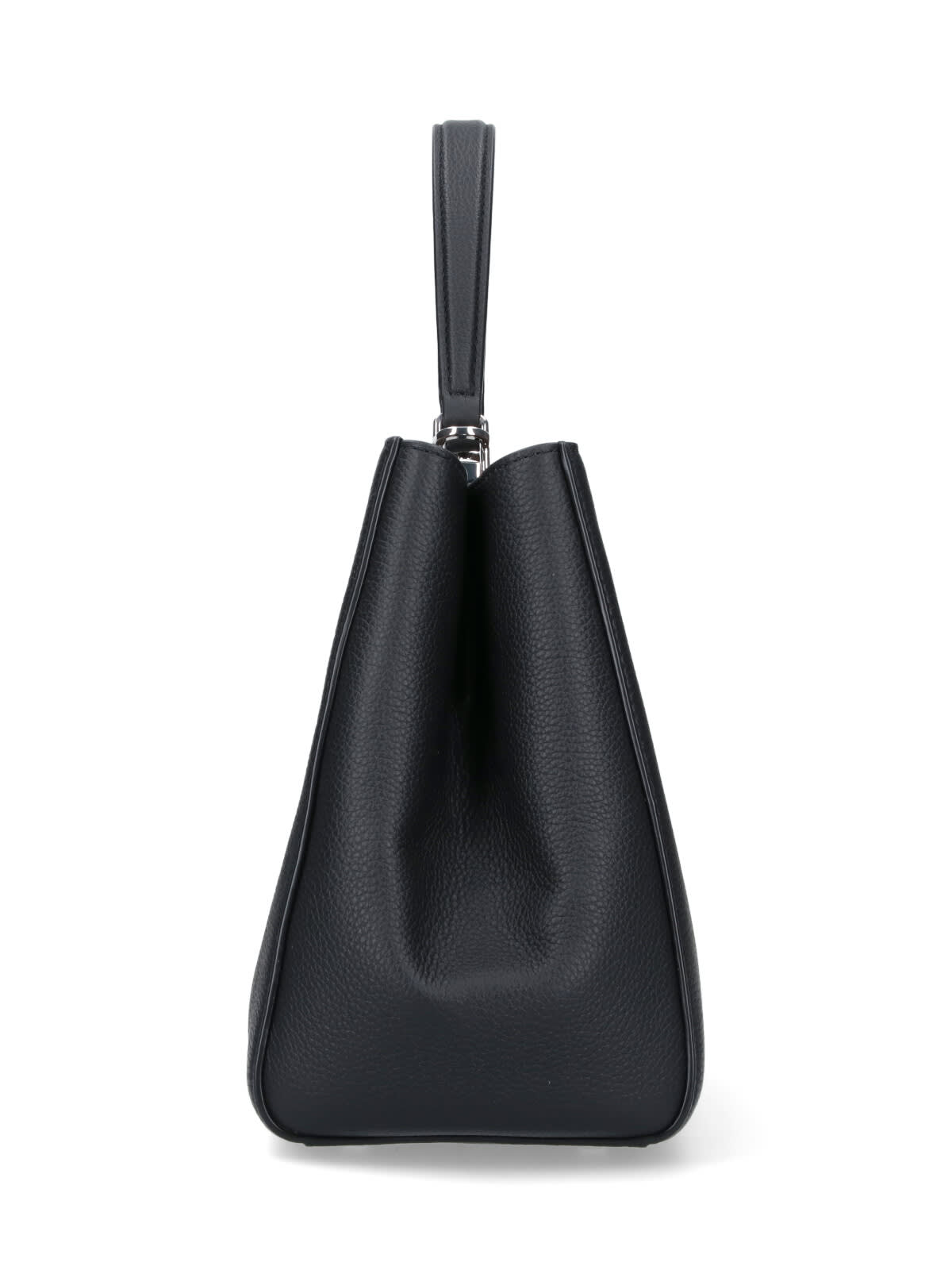 Tory Burch Medium Eleanor Leather Top Handle Bag In Black