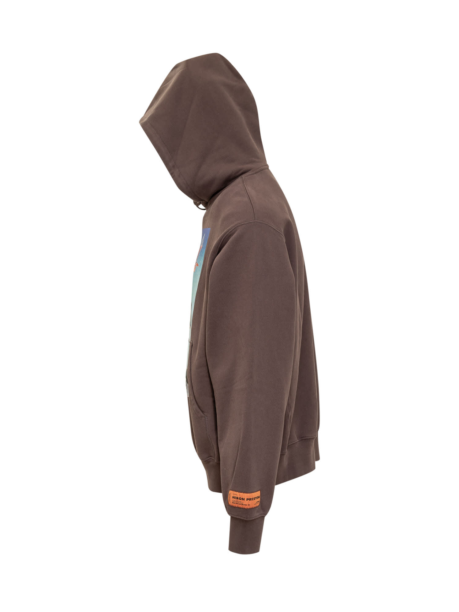 Shop Heron Preston Hoodie With Print In Brown