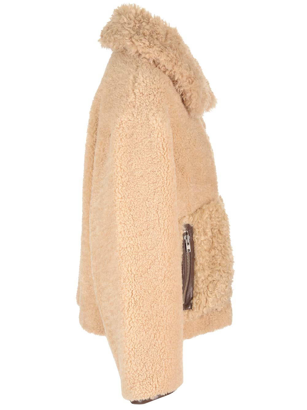 Shop Stand Studio Joann Faux Shearling Jacket In Beige