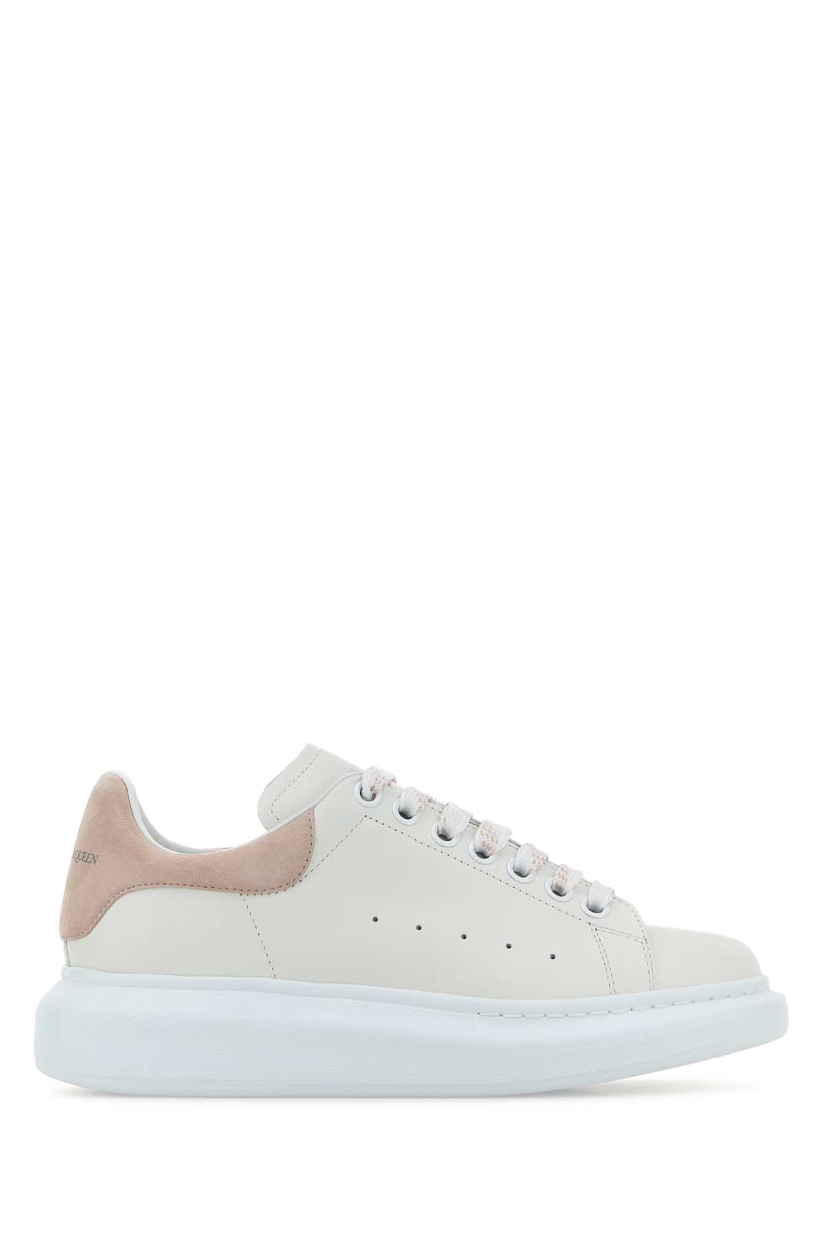Alexander Mcqueen Alexander Mc Queen Oversize White Pink Calf Leather Sneaker In Multi