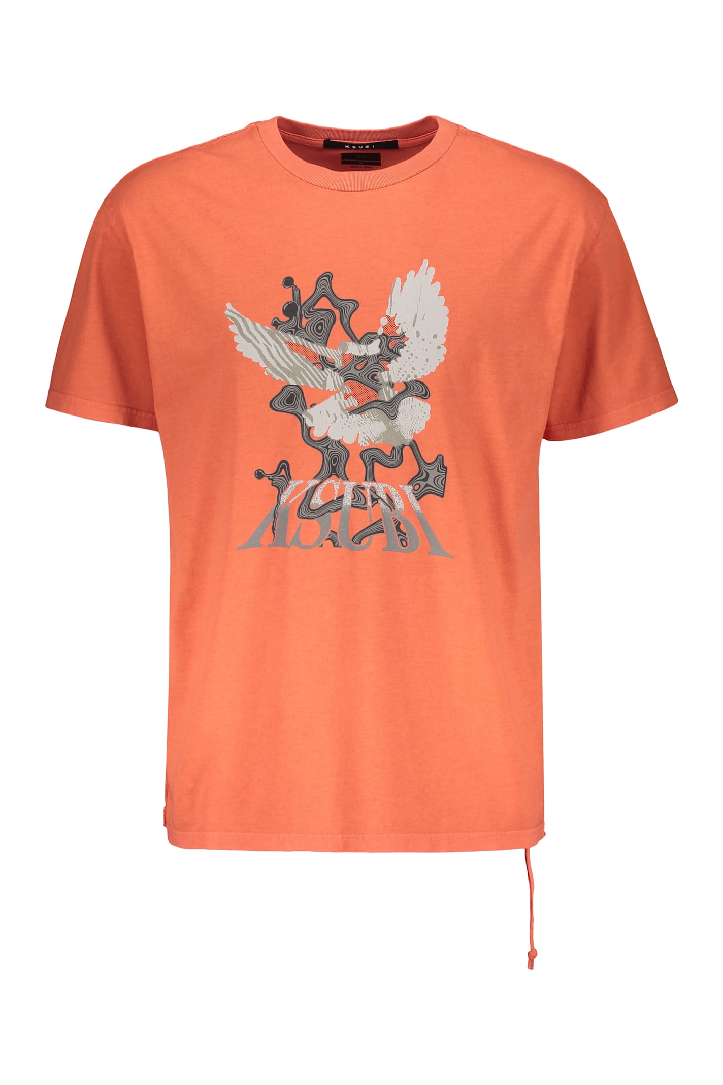 Ksubi Flight Biggie Oversized Short Sleeve Crewneck Tee In Orange