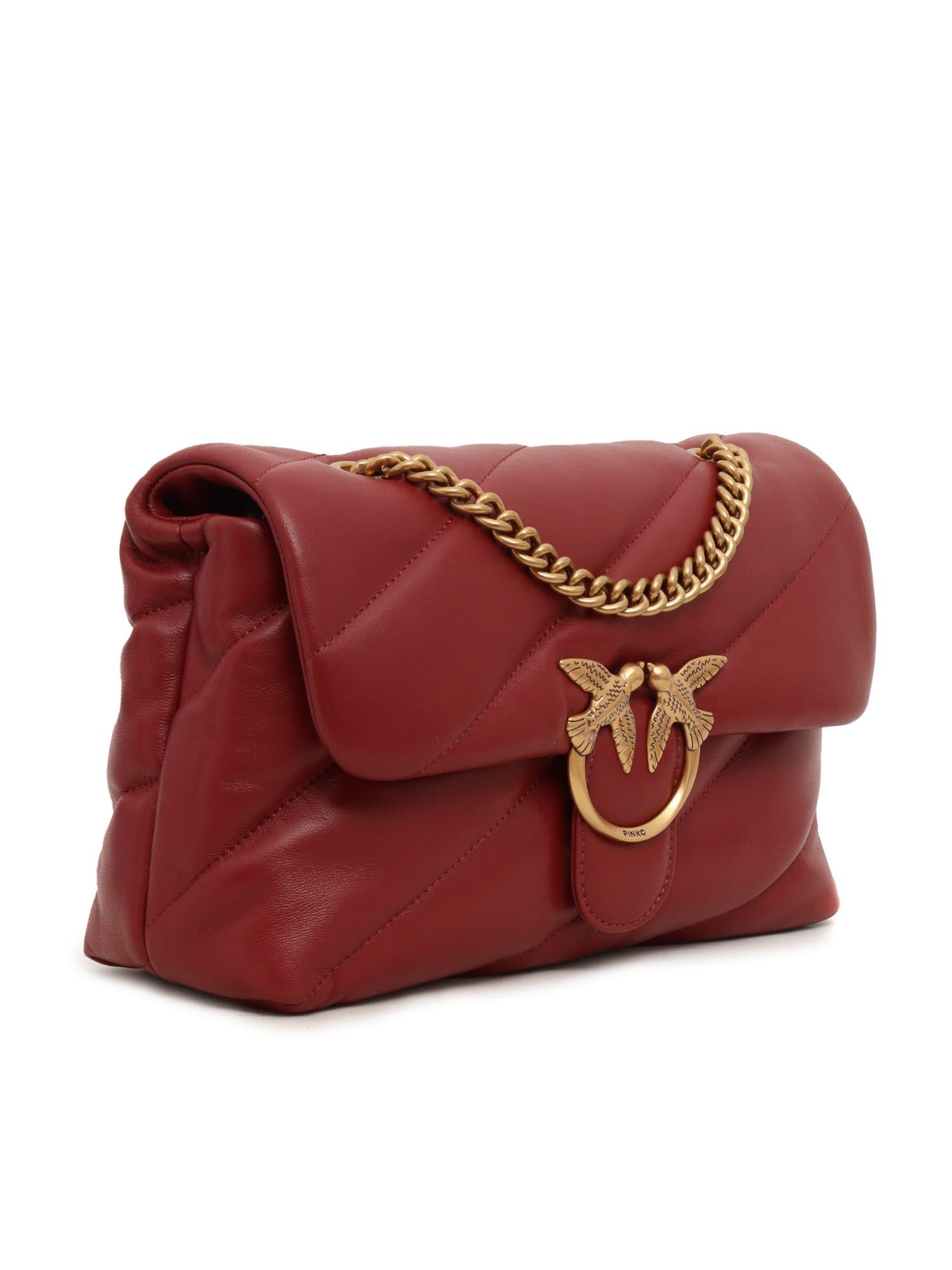 Pinko Love Puff Classic Cl Sheep Nap Bag In Red