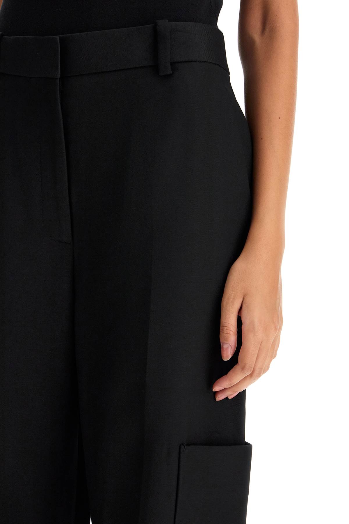 Khaite Wide Leg Pants In Black