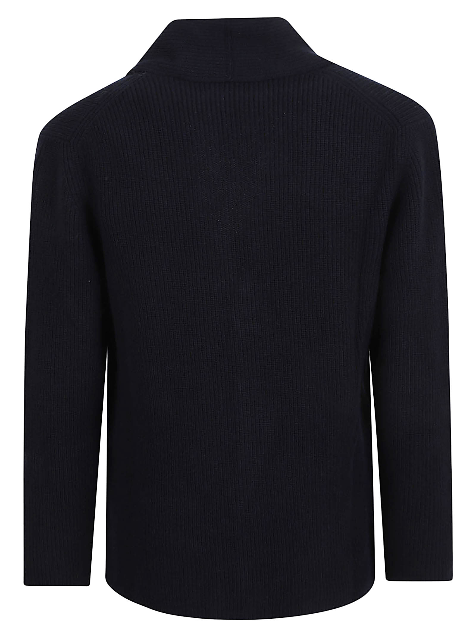 Ballantyne Buttoned Shawl-collar Cardigan In Blue