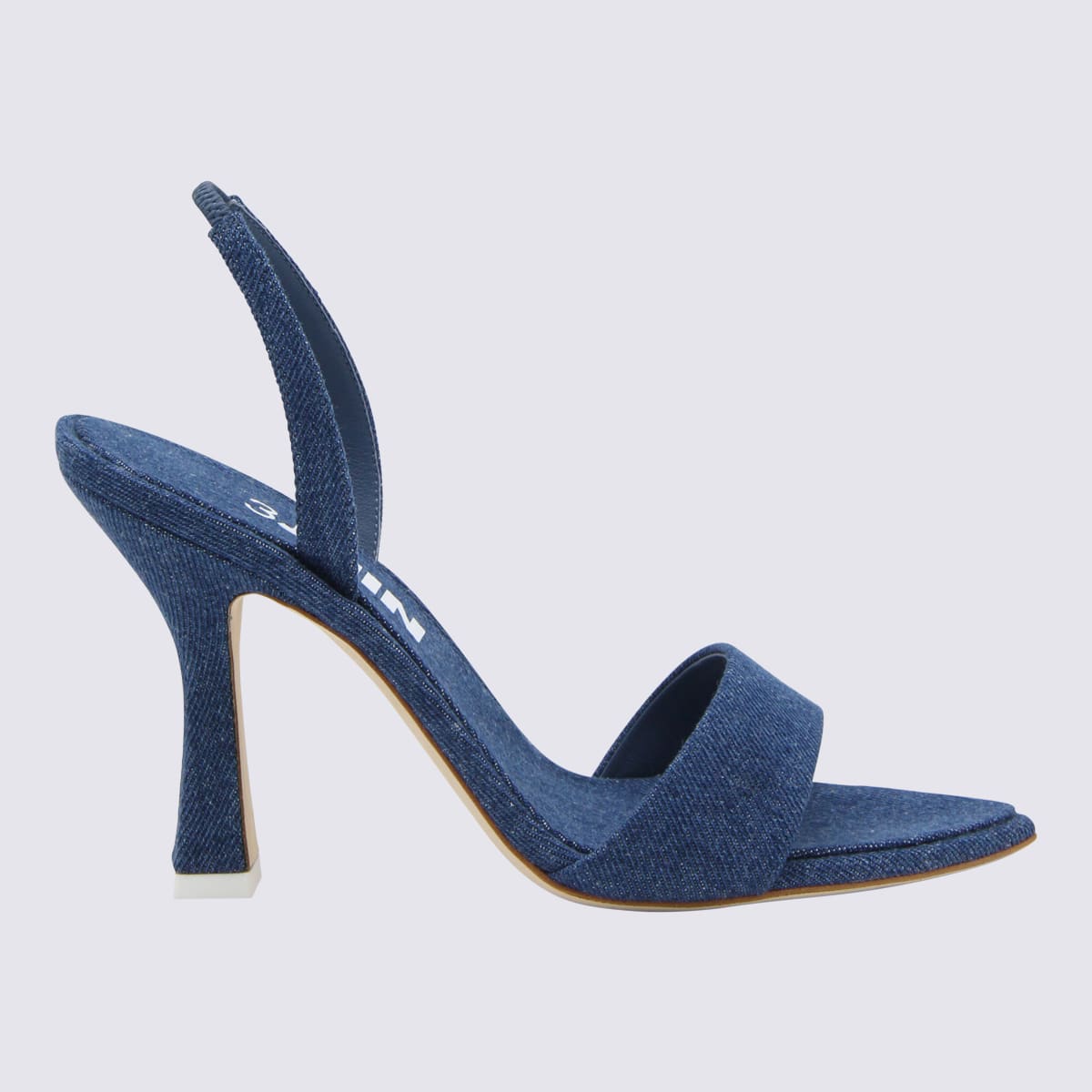 Shop 3juin Blue Leather Sandals