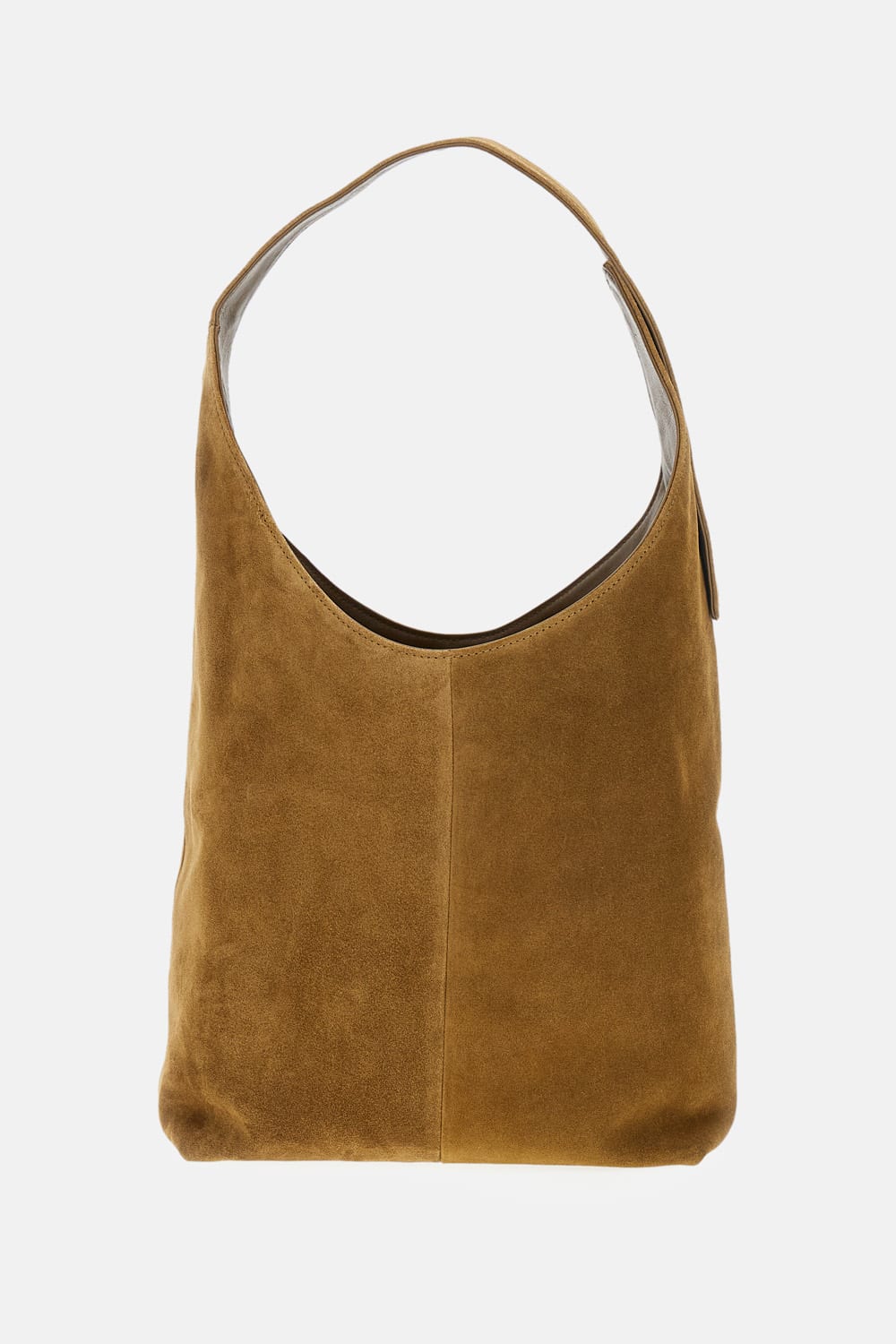 Maeden Suede Shoulder Bag In Nude