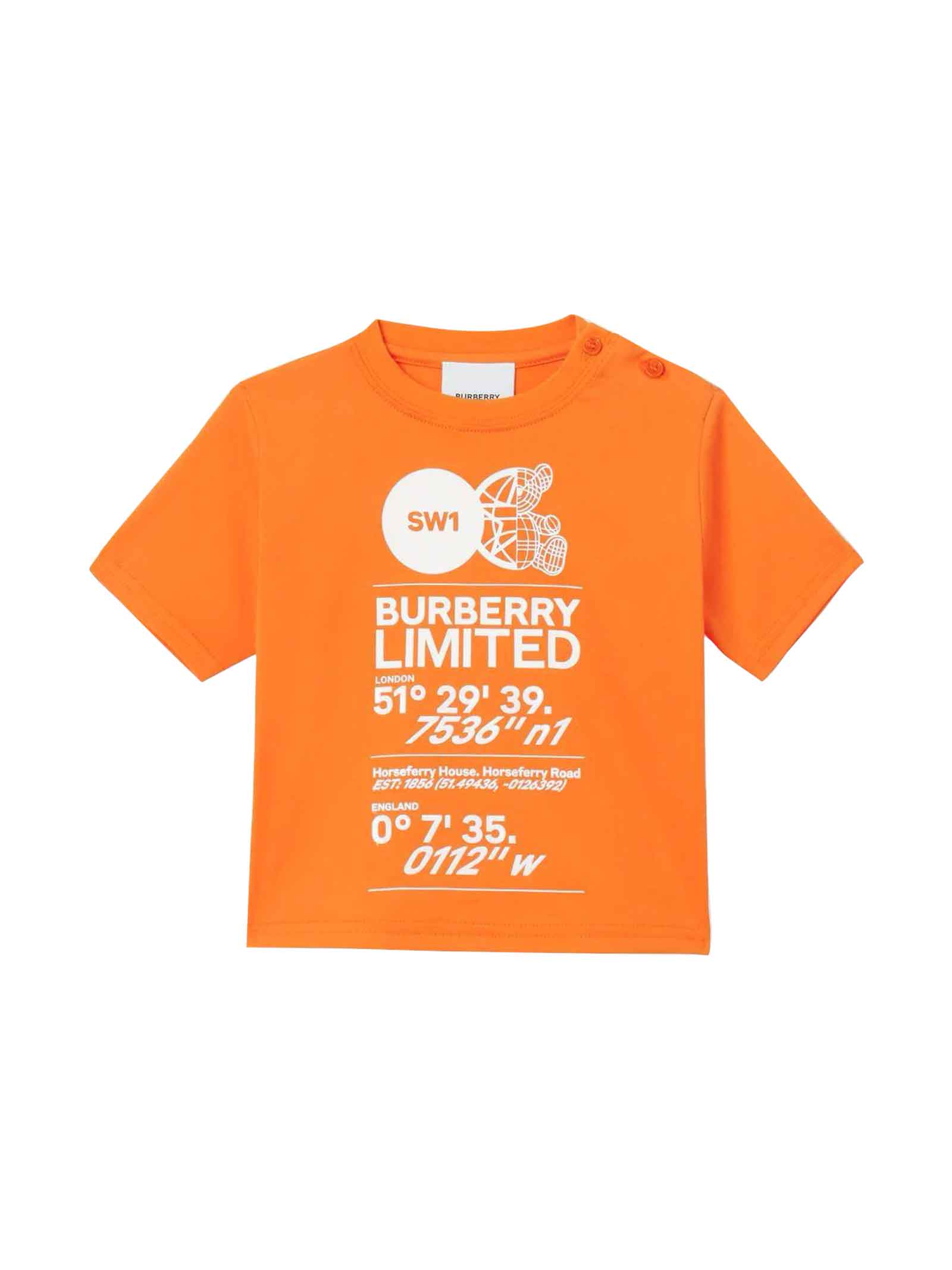 Burberry Orange T-shirt Baby Boy.