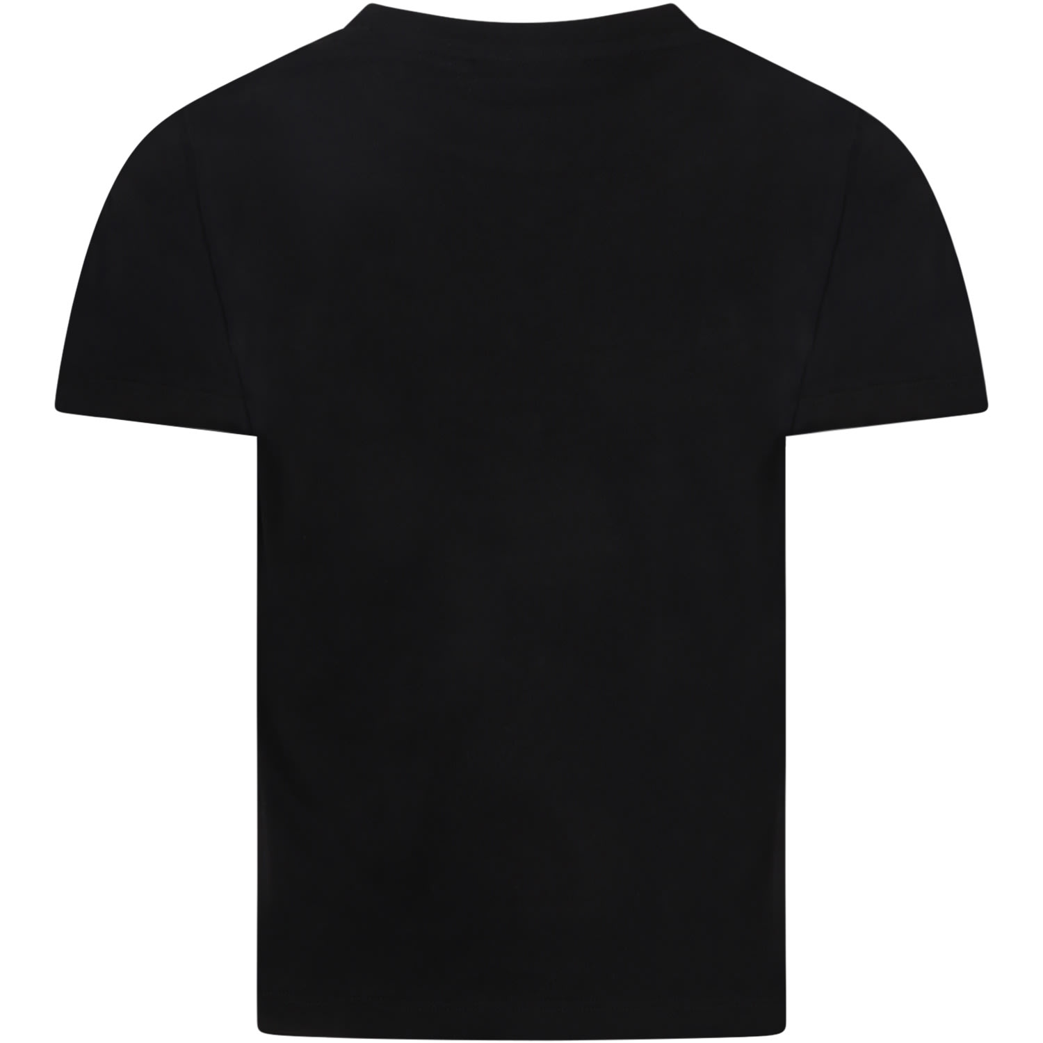 Shop Balmain Black T-shirt For Kids With White Logo In Nero/bianco