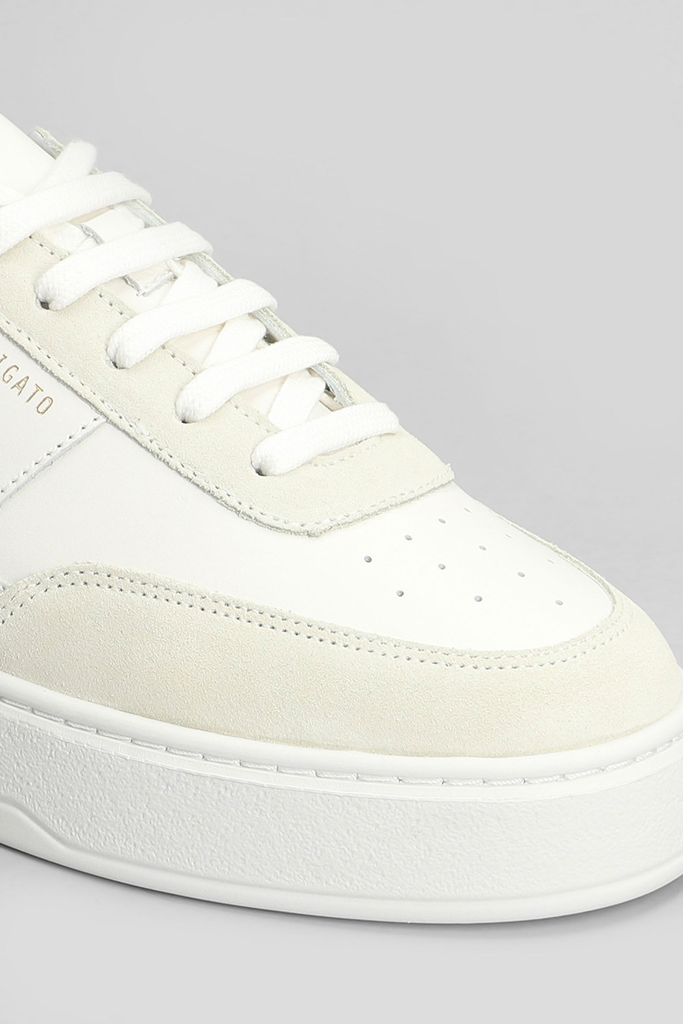 Axel Arigato Orbit Vintage Sneakers In Beige Suede And Leather In White