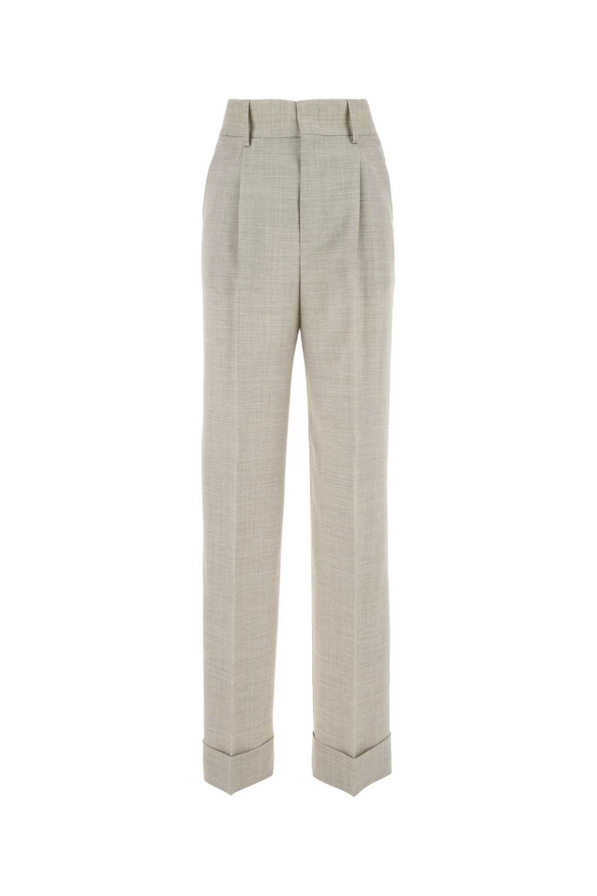 PHILOSOPHY DI LORENZO SERAFINI MELANGE SAND STRETCH WOOL BLEND PANT