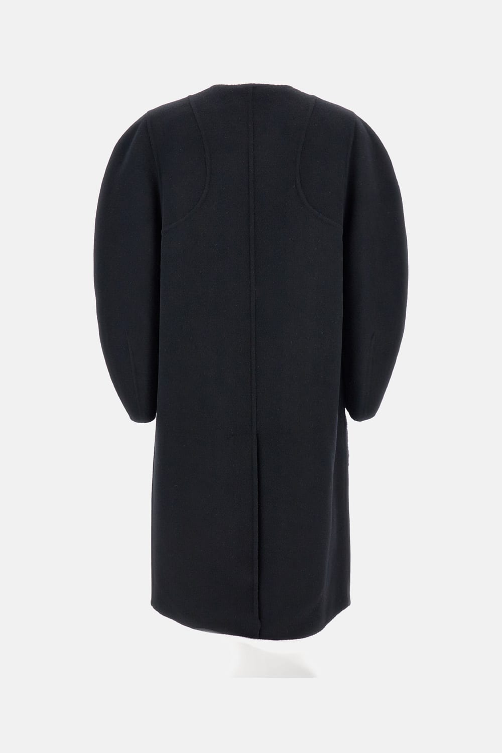 Fendi Ff Double Wool Coat In Black