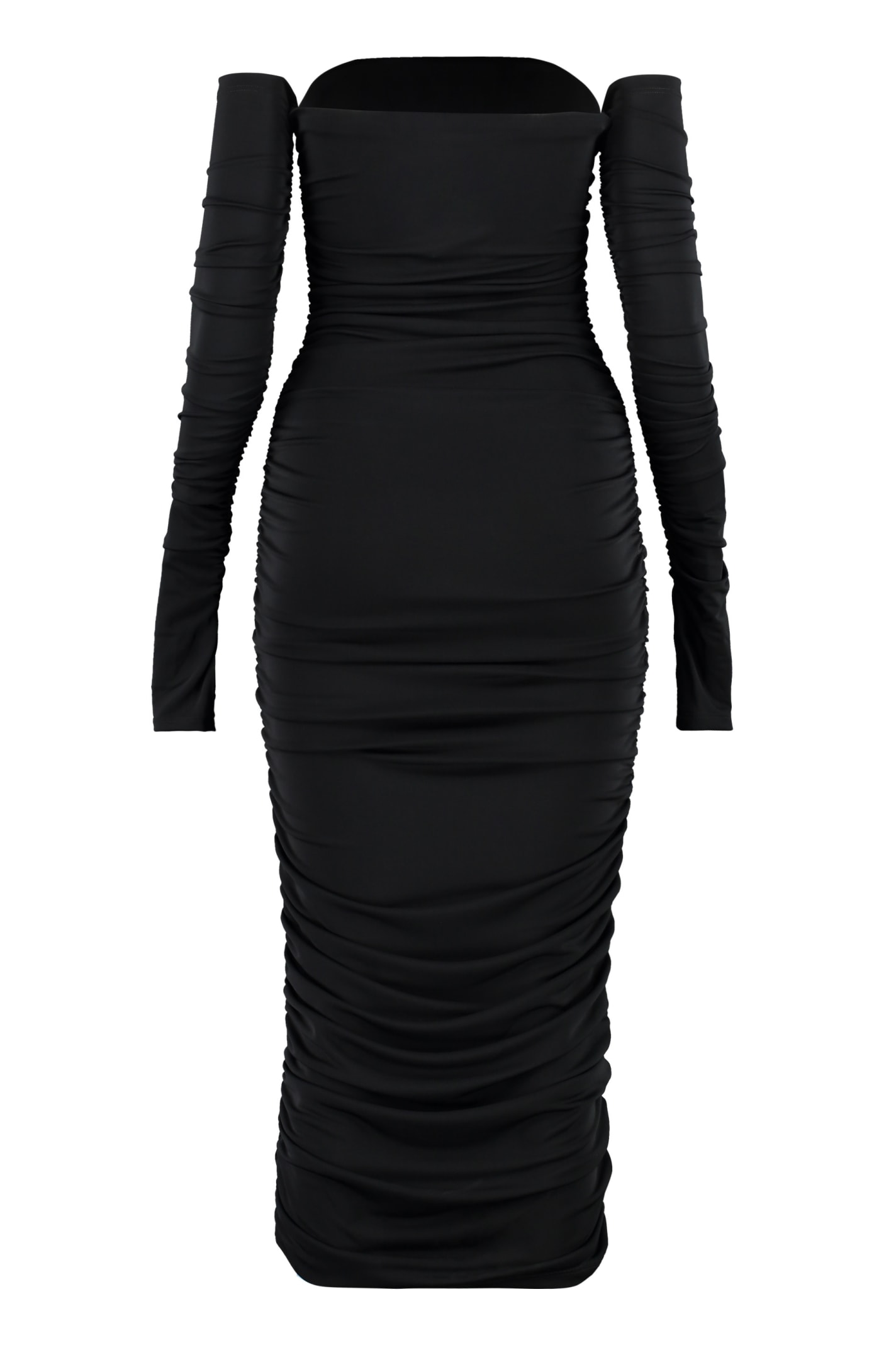 Shop The Andamane Draped Jersey Dress In Black