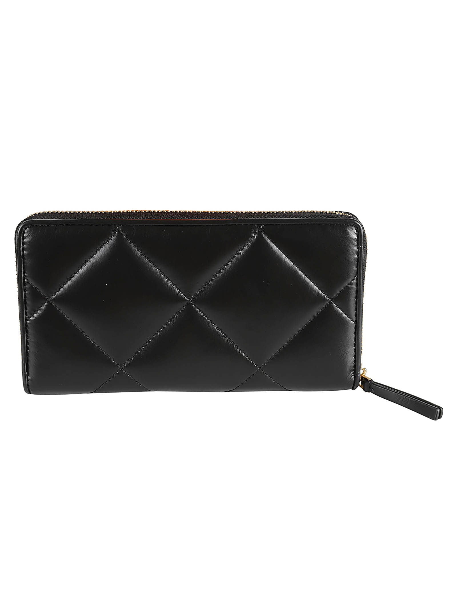 Shop Tory Burch Kira Diamond Quilt Continental Wallet In Black