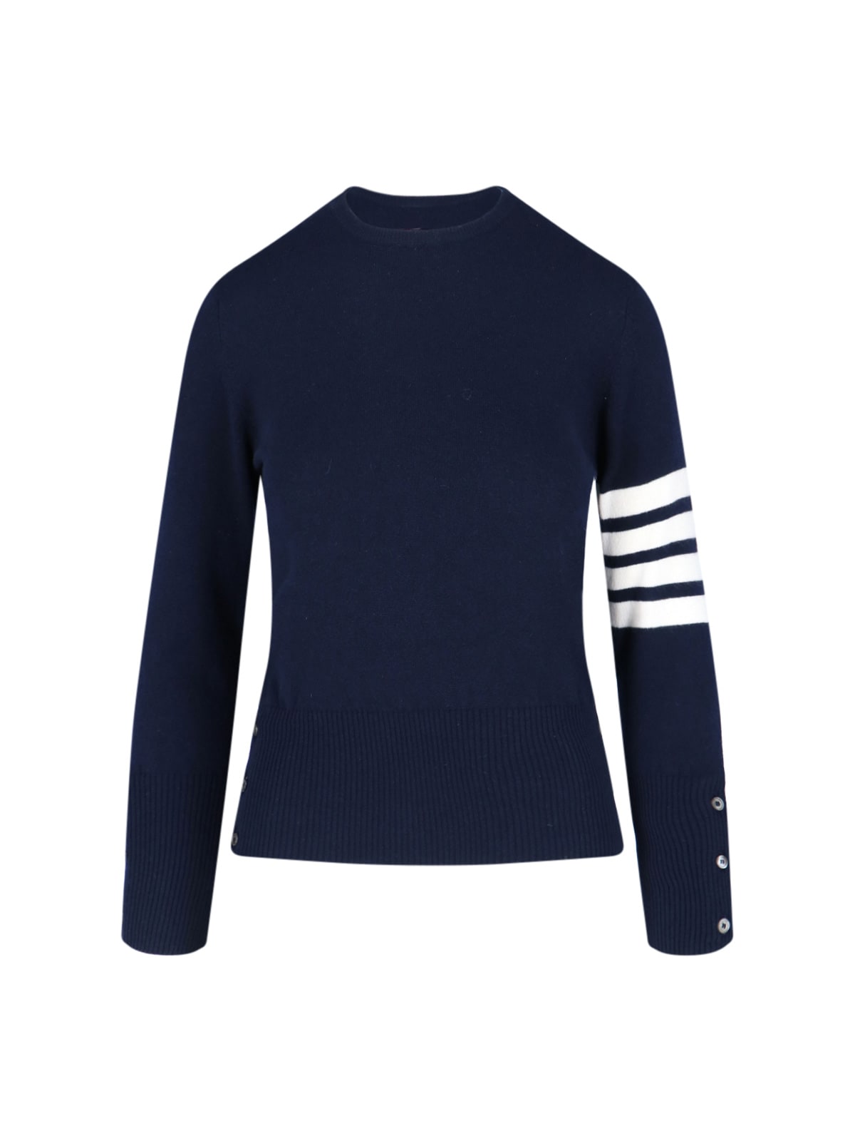 Shop Thom Browne 4-bar Cashmere Sweater In Blue