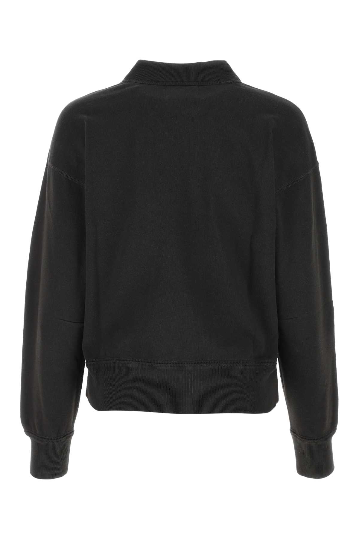 Shop Marant Etoile Slate Cotton Moby Sweatshirt In Black
