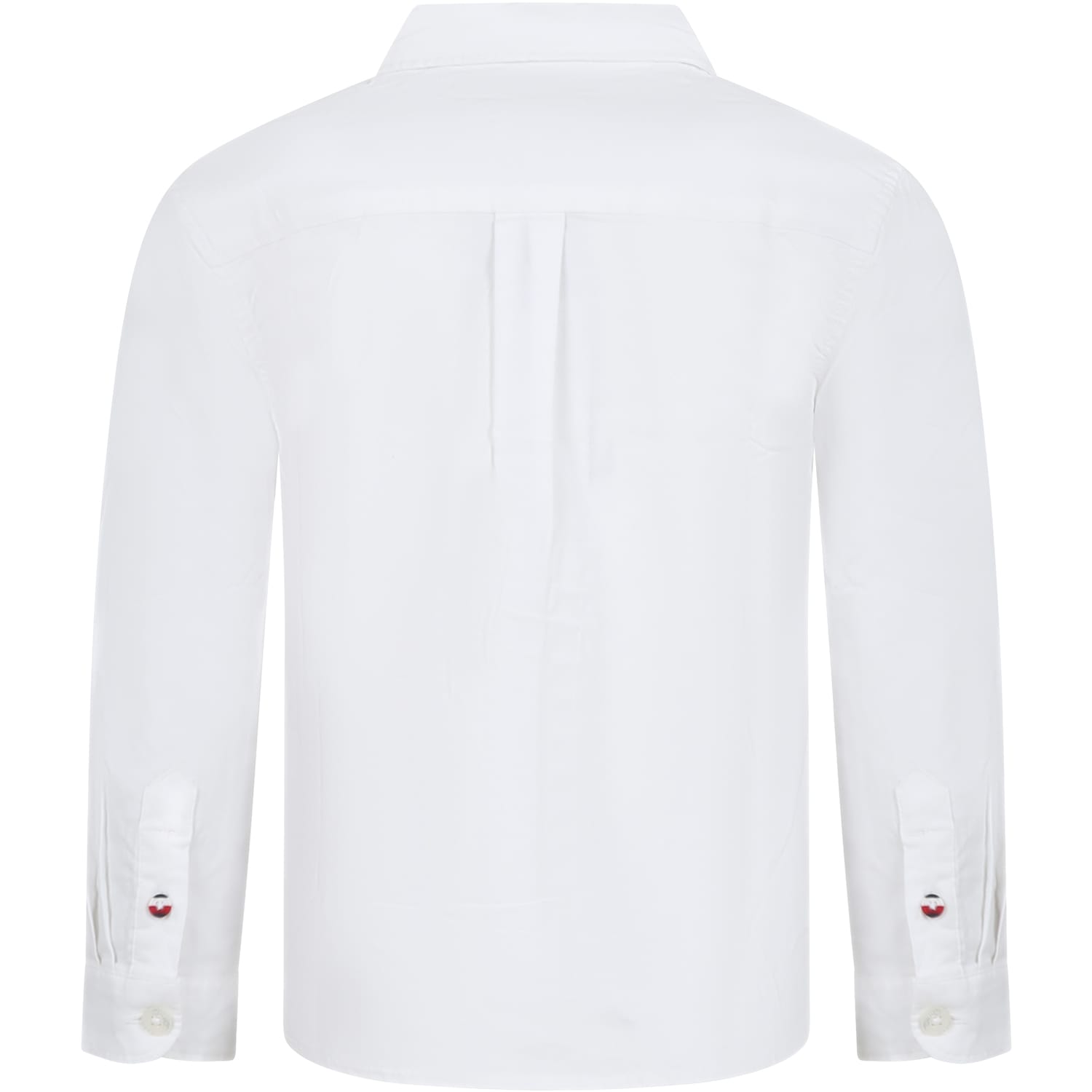 Shop Tommy Hilfiger White Shirt For Boy With Logo