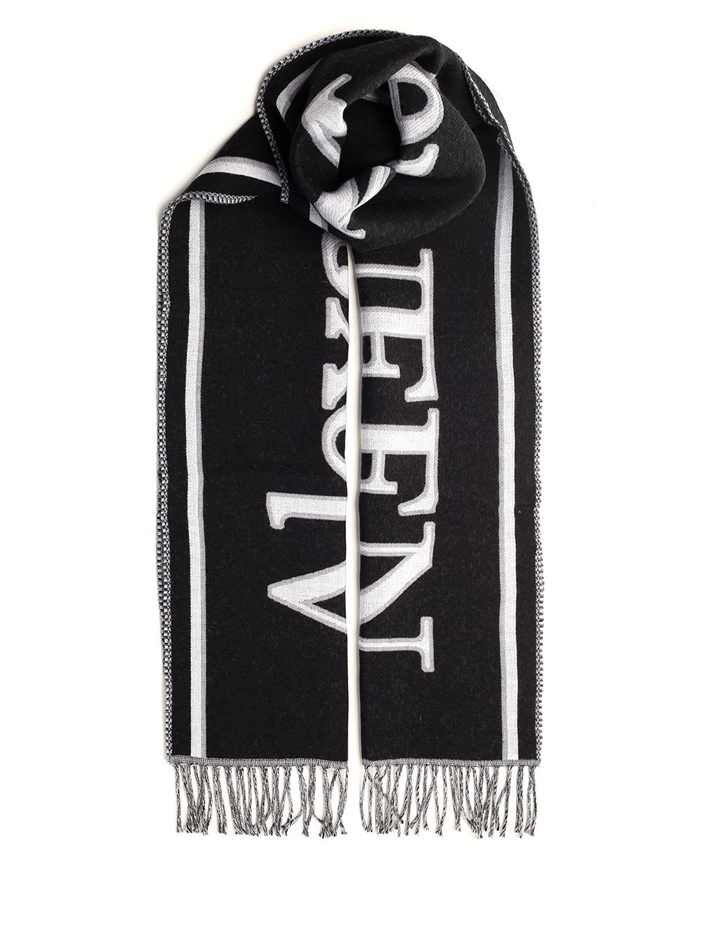 Shop Alexander Mcqueen Black Wool Scarf