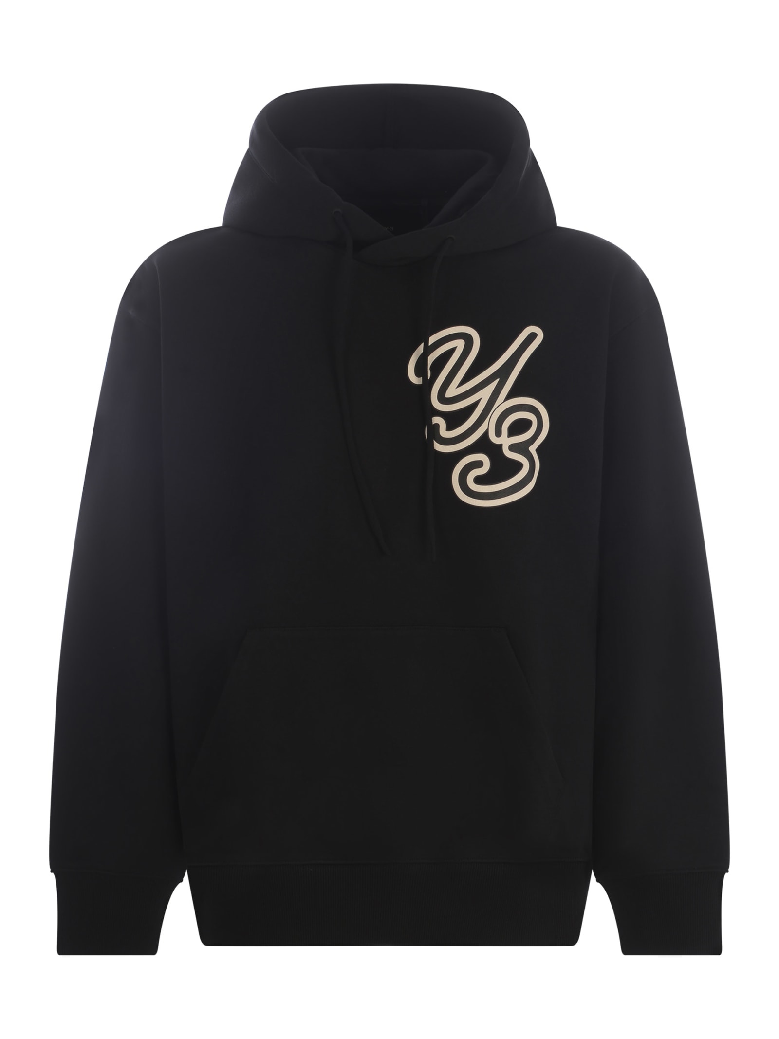 Y-3 Hooded Sweatshirt  In Cotton In Black