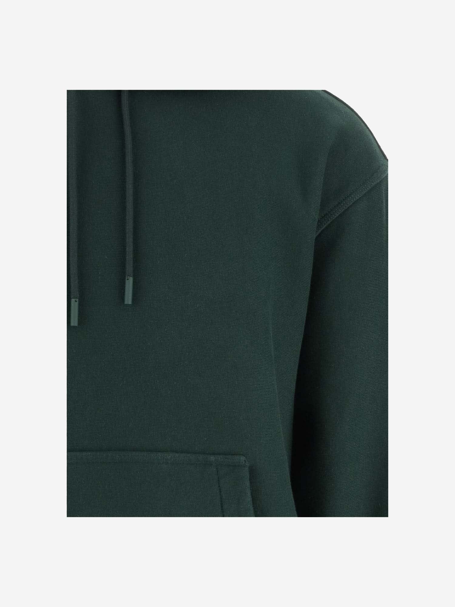 Shop Burberry Logo Cotton Hoodie In Ivy