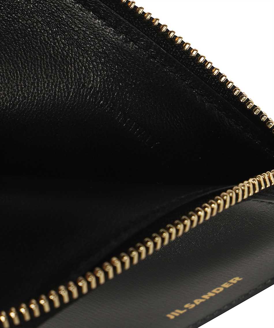 Shop Jil Sander Leather Coin Purse In Black