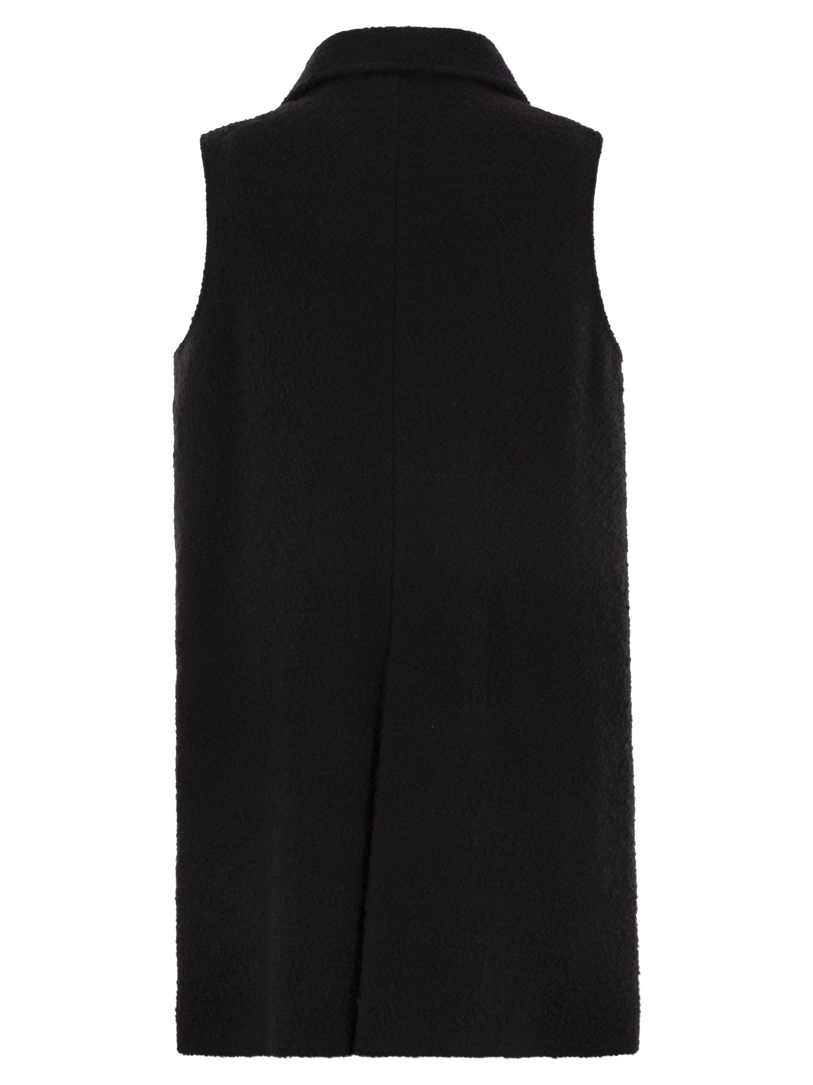 Shop Fay Wool Vest In Black