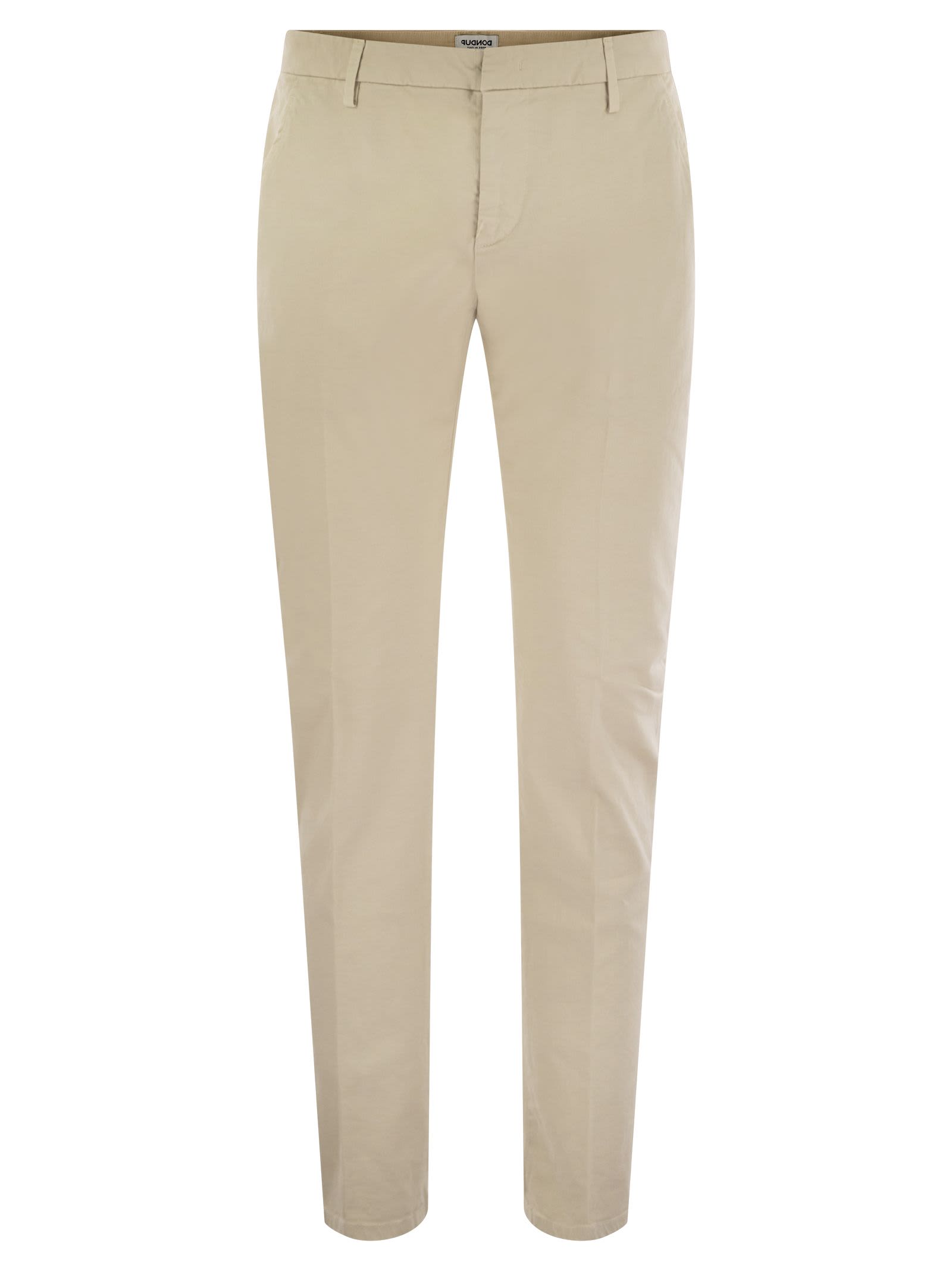 DONDUP SPIRITISSIMO - REGULAR CHINO TROUSERS IN LIGHT GABARDINE 