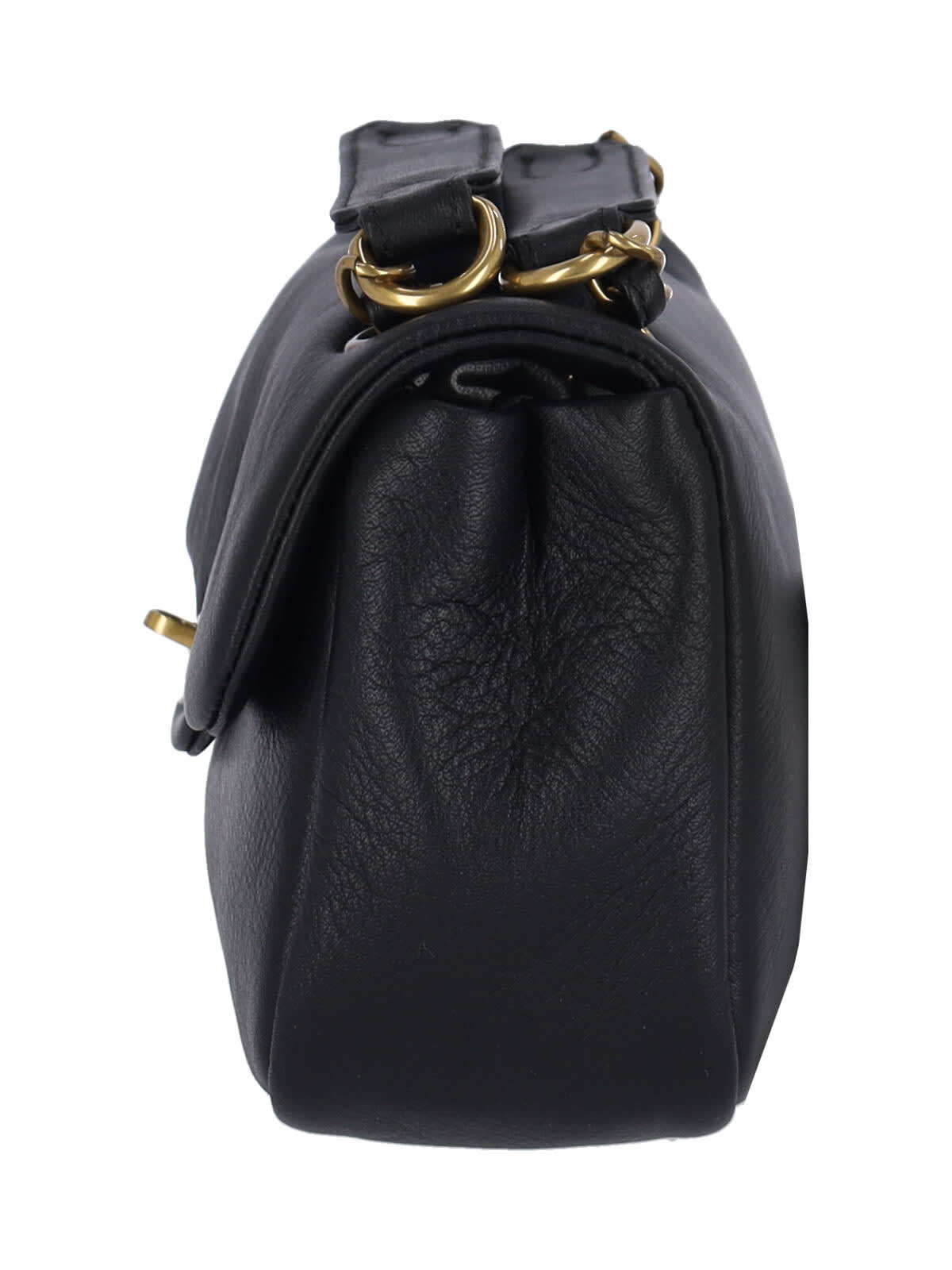 Vivienne Westwood Structured Leather Shoulder Bag With Gold-tone Accents
