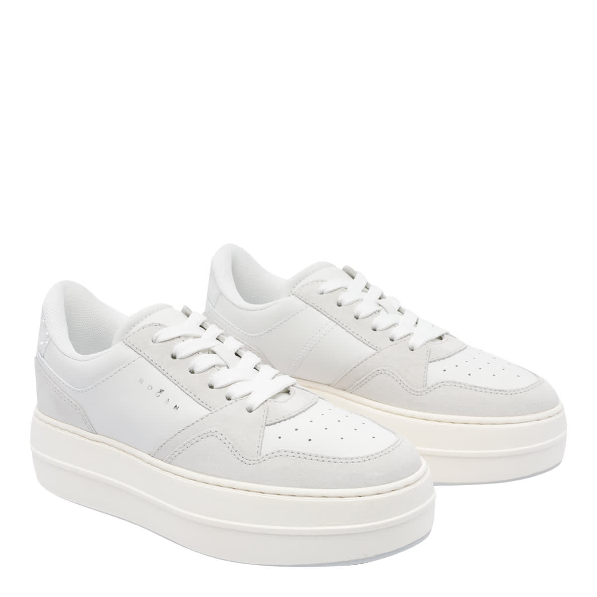 Hogan Skyscraper Logo Printed Lace In White