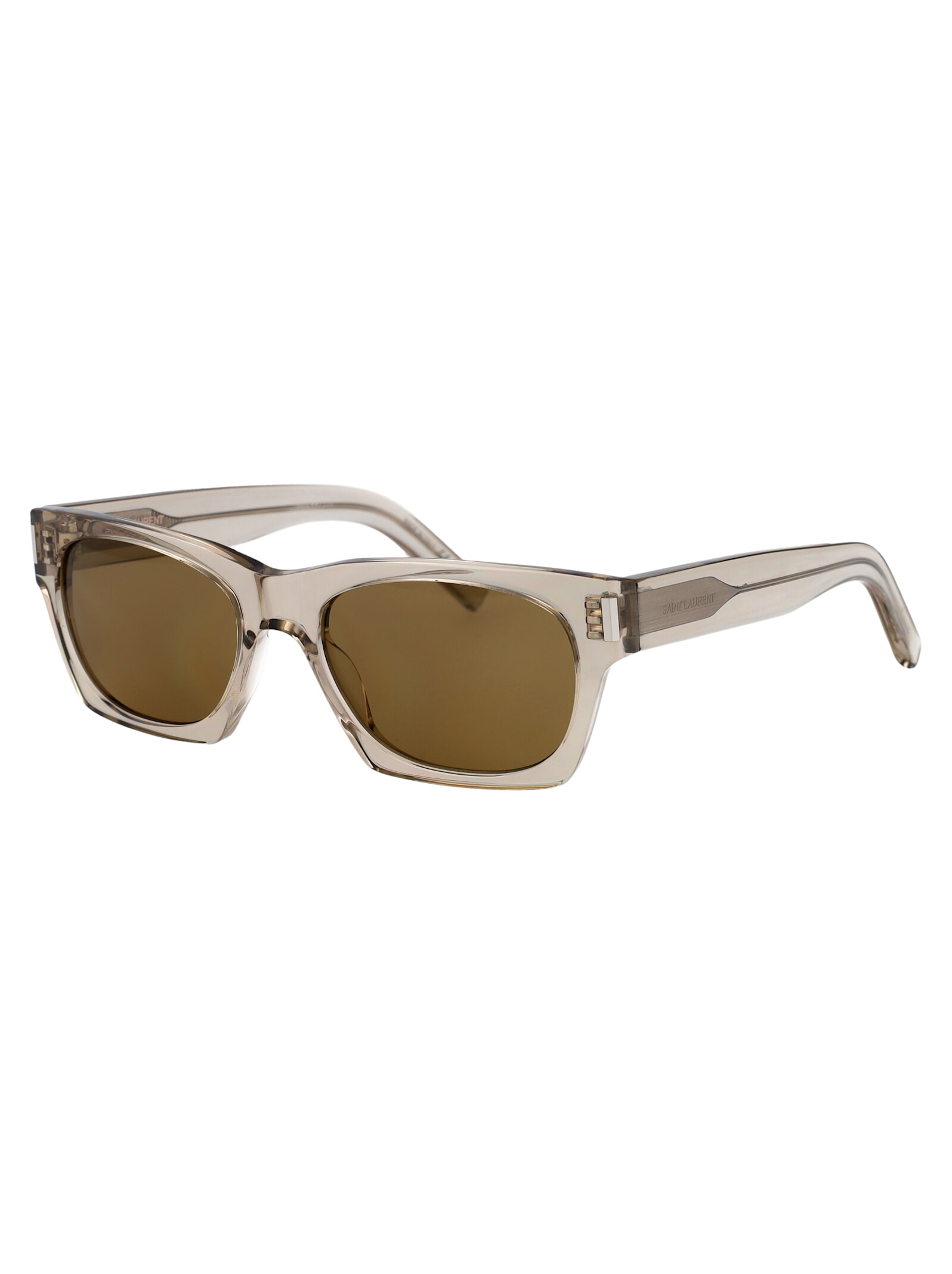 Shop Saint Laurent Sl 402 Sunglasses In Beige-beige-brown