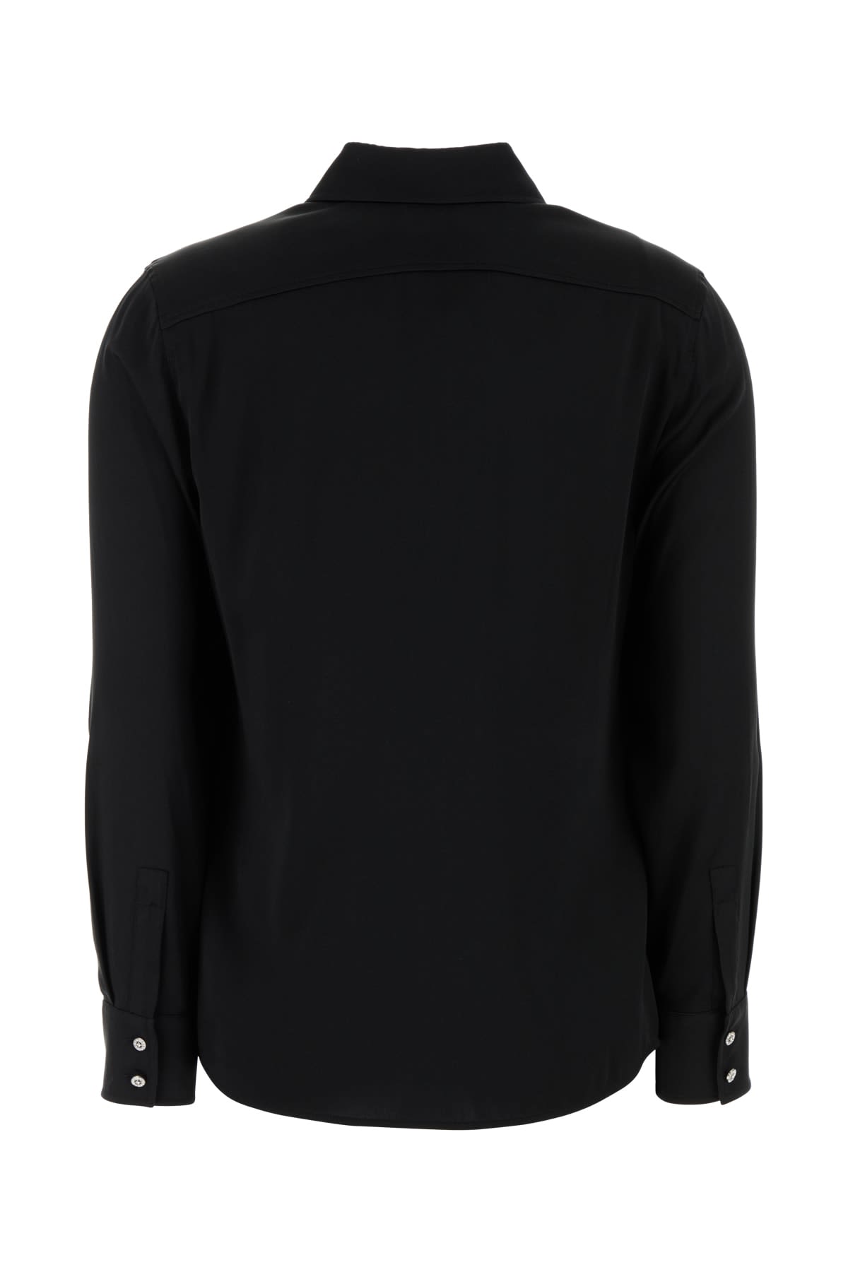 Max Mara Camicia Baden In Raso Stretch Nero Donna In Black